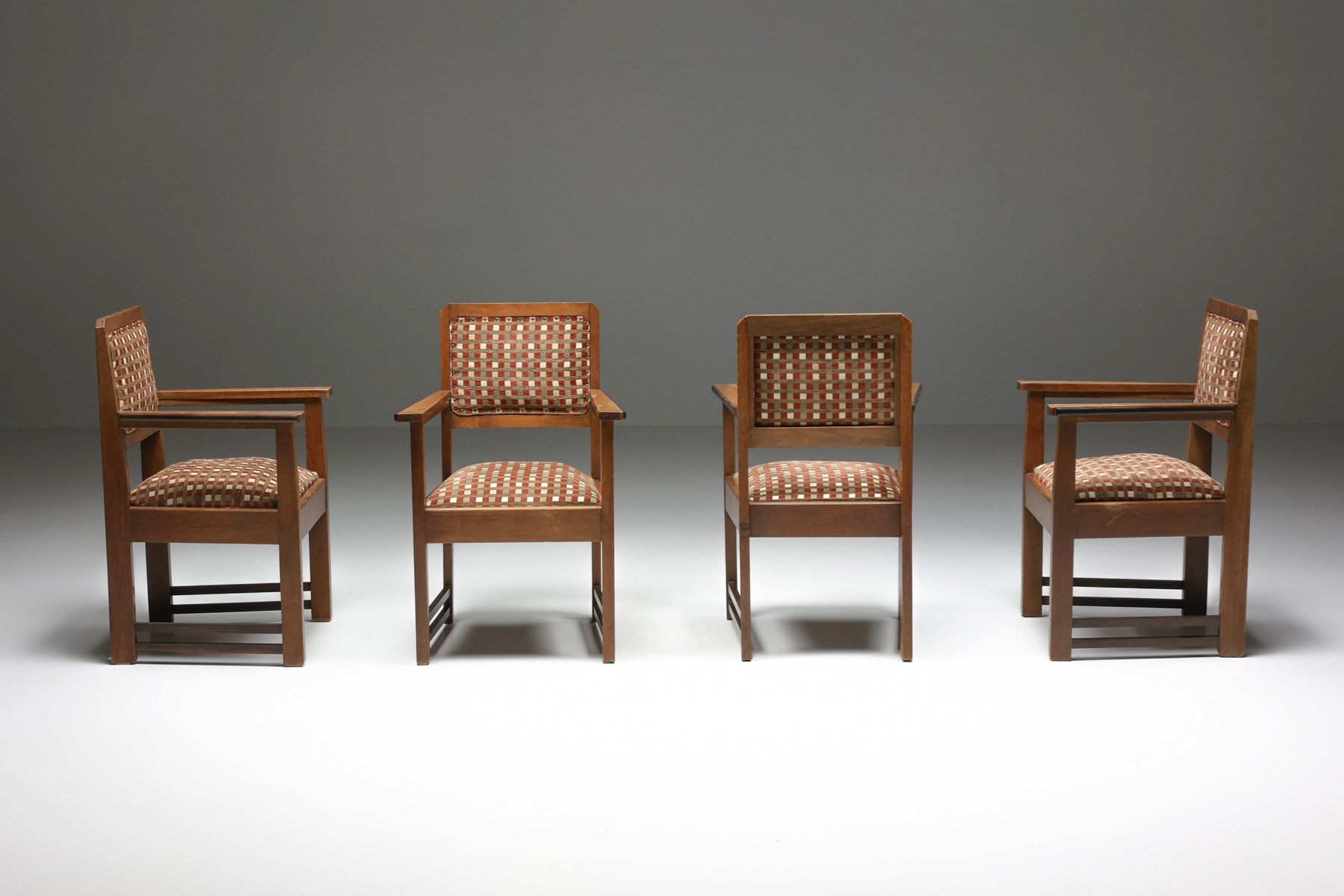 Bold expressionist armchairs Dutch design from the 1940s