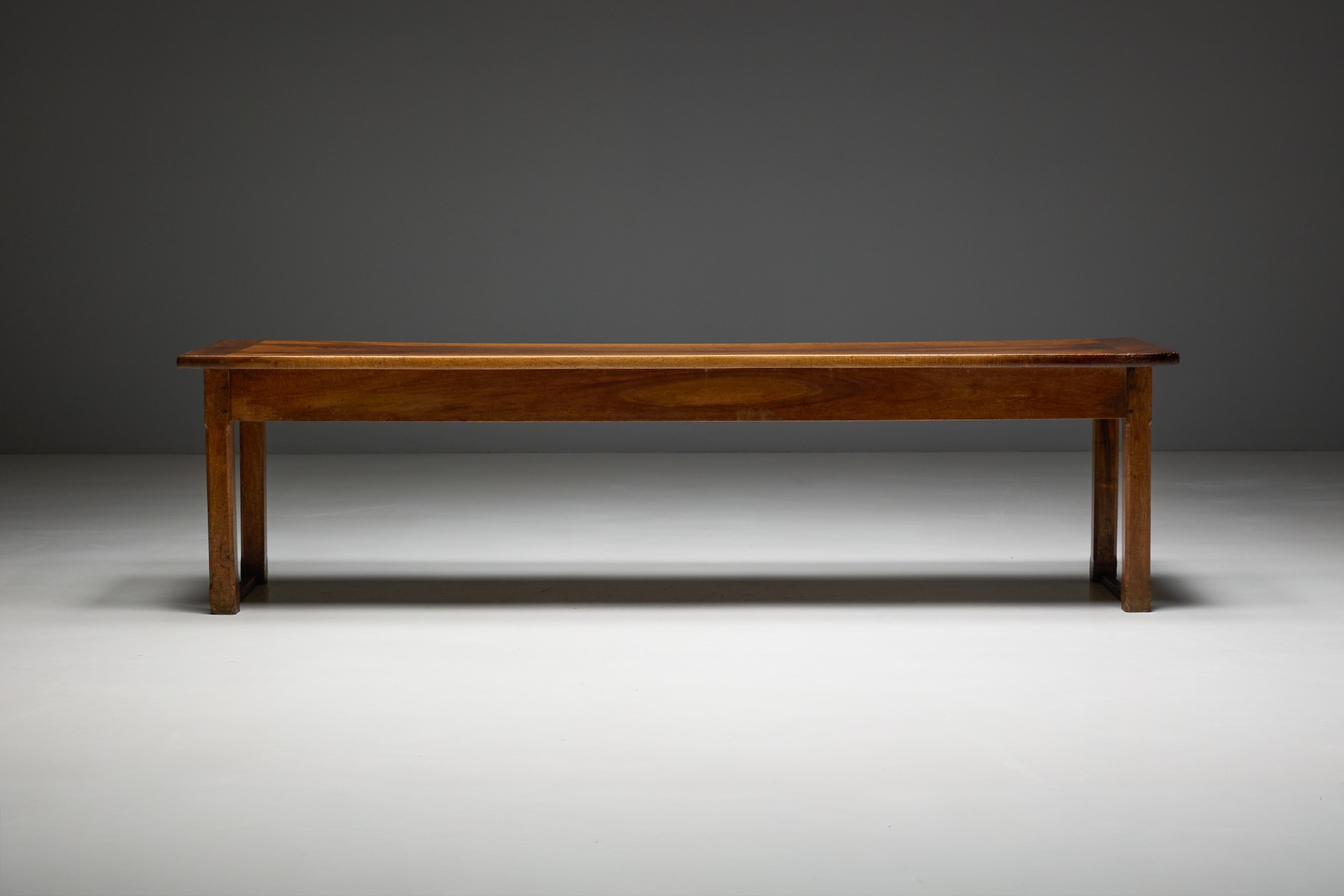 Collectible long farmhouse dining table dating to the 19th century
