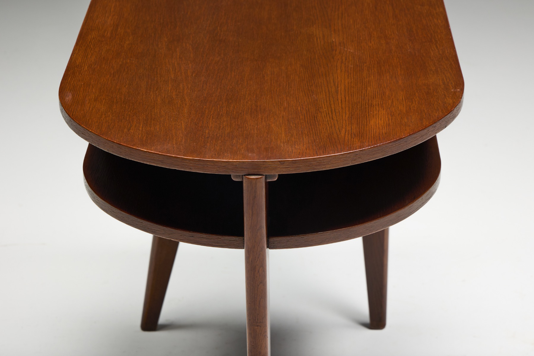 Collectible mid century modern tripod desk by Jacques Adnet
