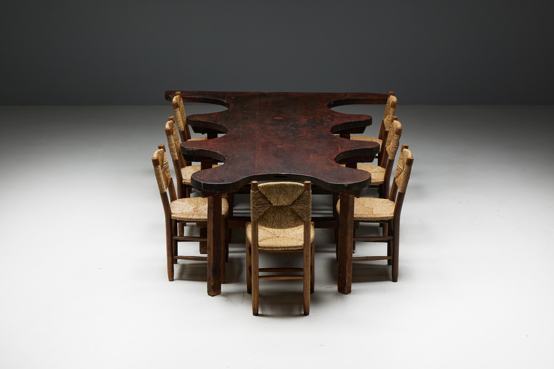 Country style organic wood table