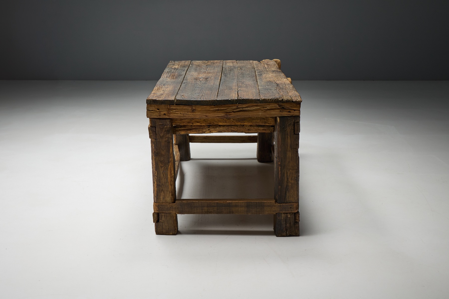Historic folk art workbench 19th century