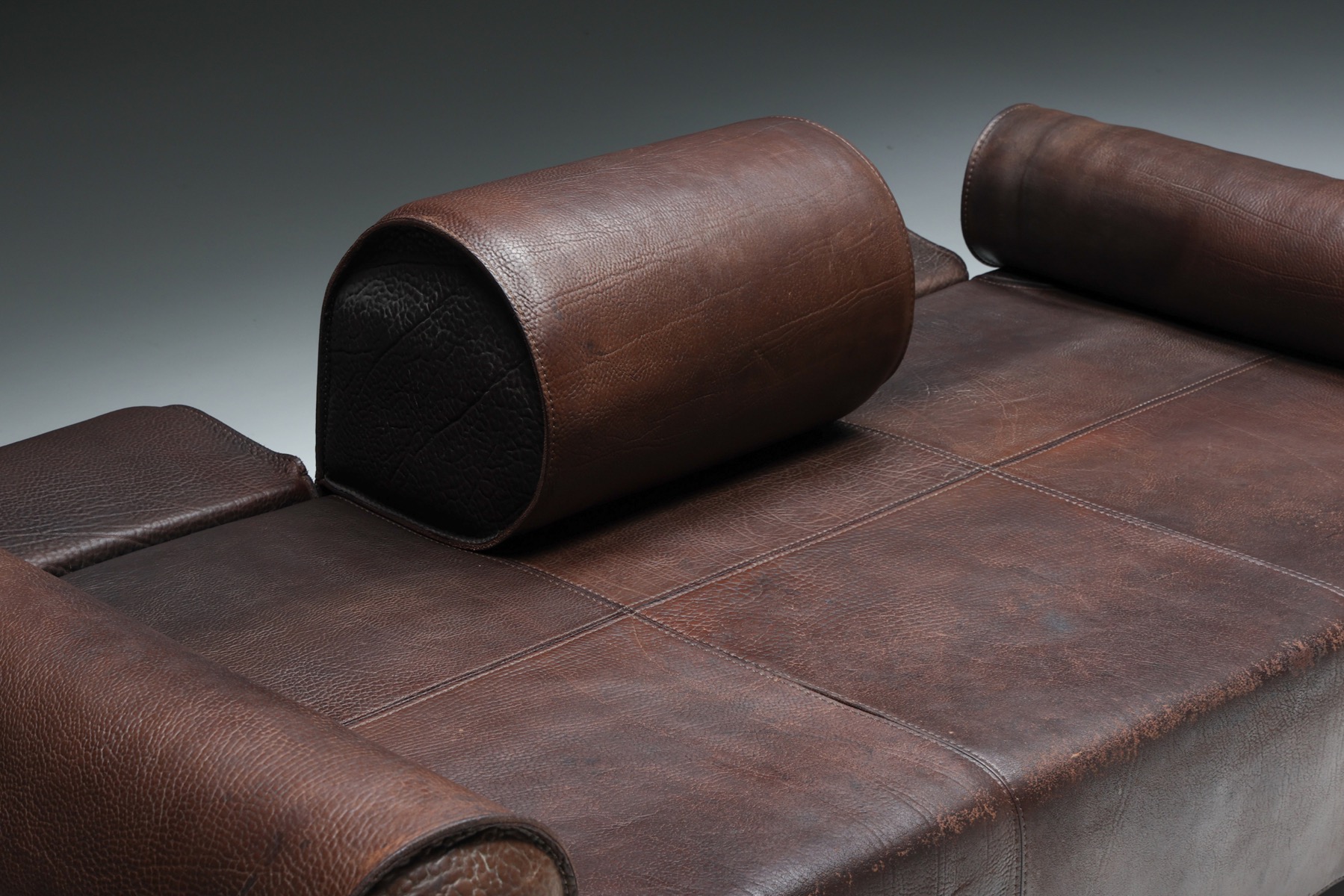 Iconic Marzio Cecchi leather sofa from the 1970s