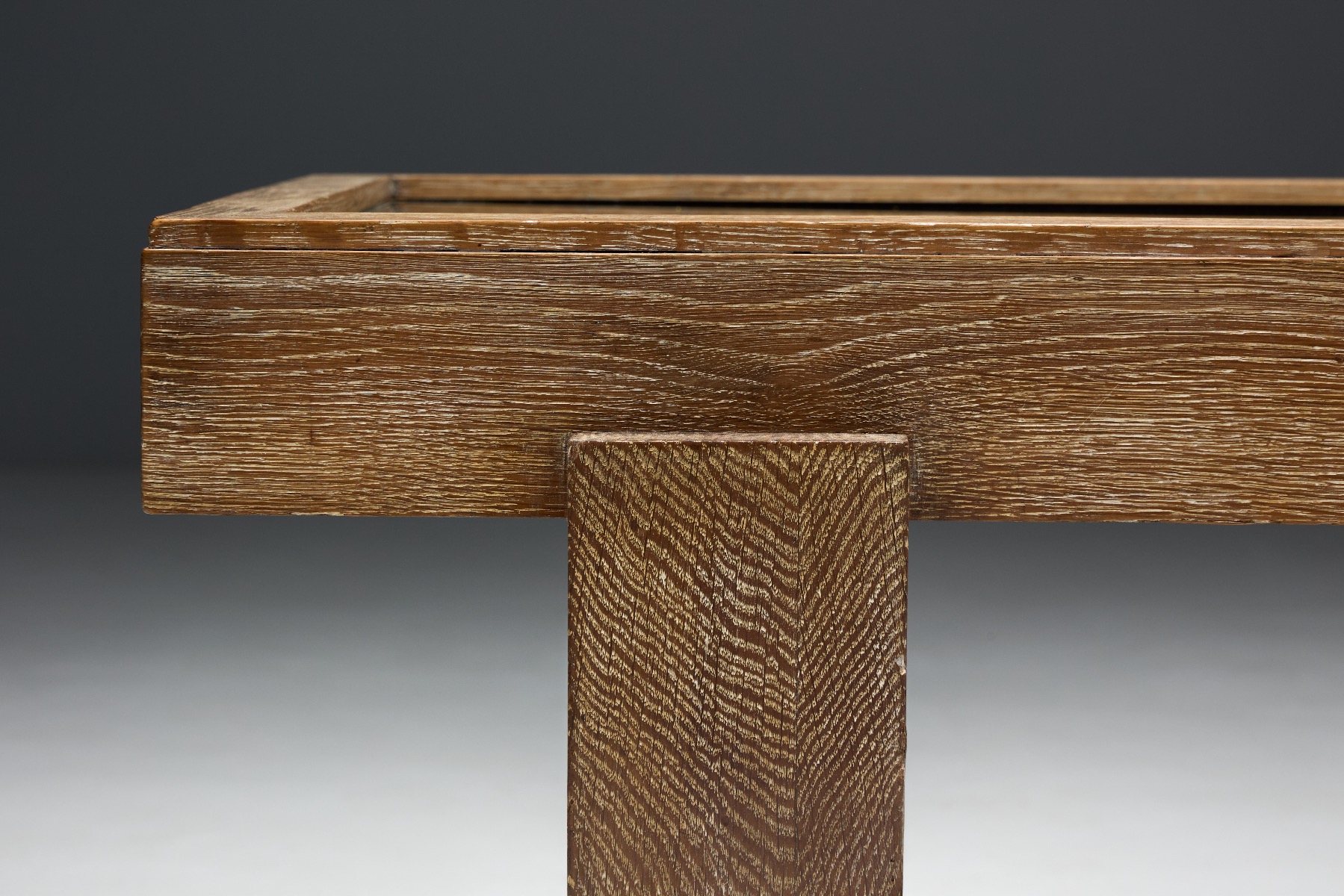 Mid century Art Deco coffee table crafted in oak
