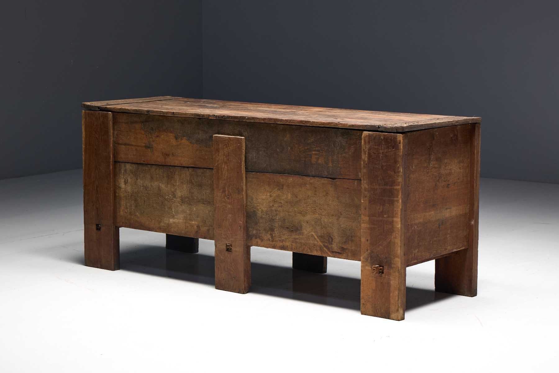 Gallery level brutalist Alpine chest