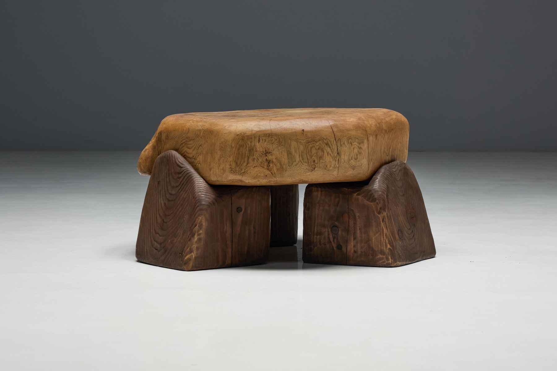 Museum level contemporary brutalist coffee table