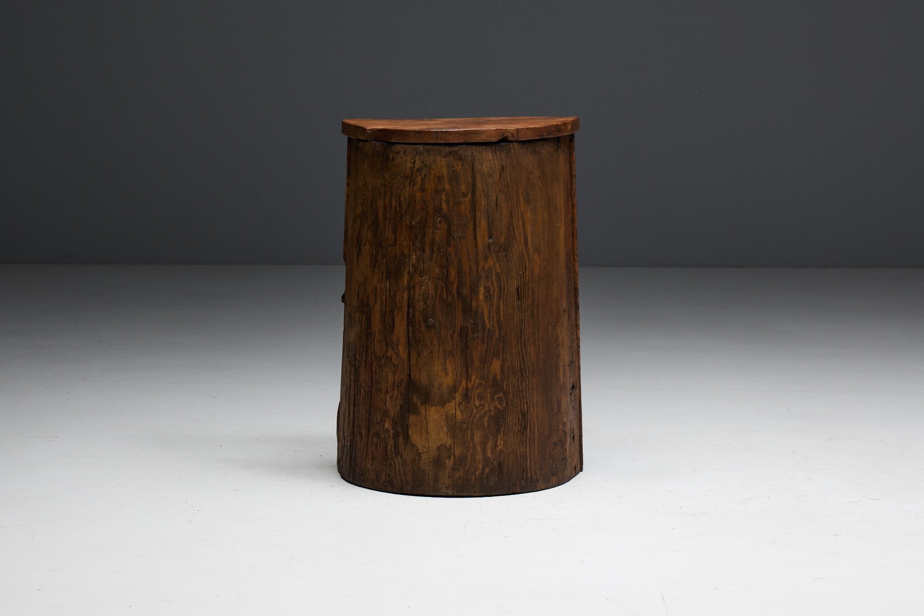 Museum level vernacular folk art cabinet with strong folk character