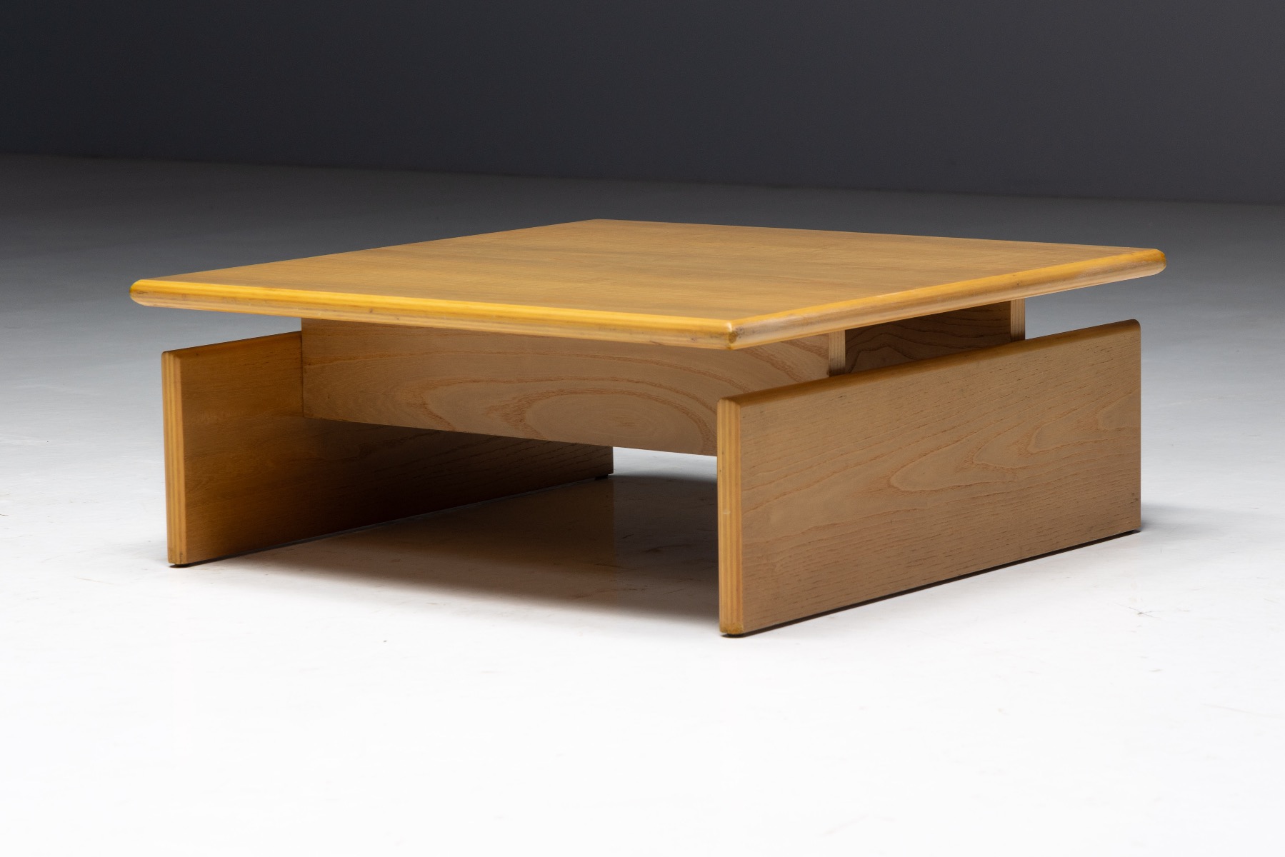 Scandinavian coffee table emphasizing natural materials