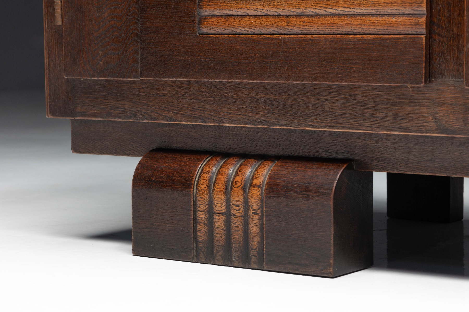 French Art Deco oak furniture classic cabinet