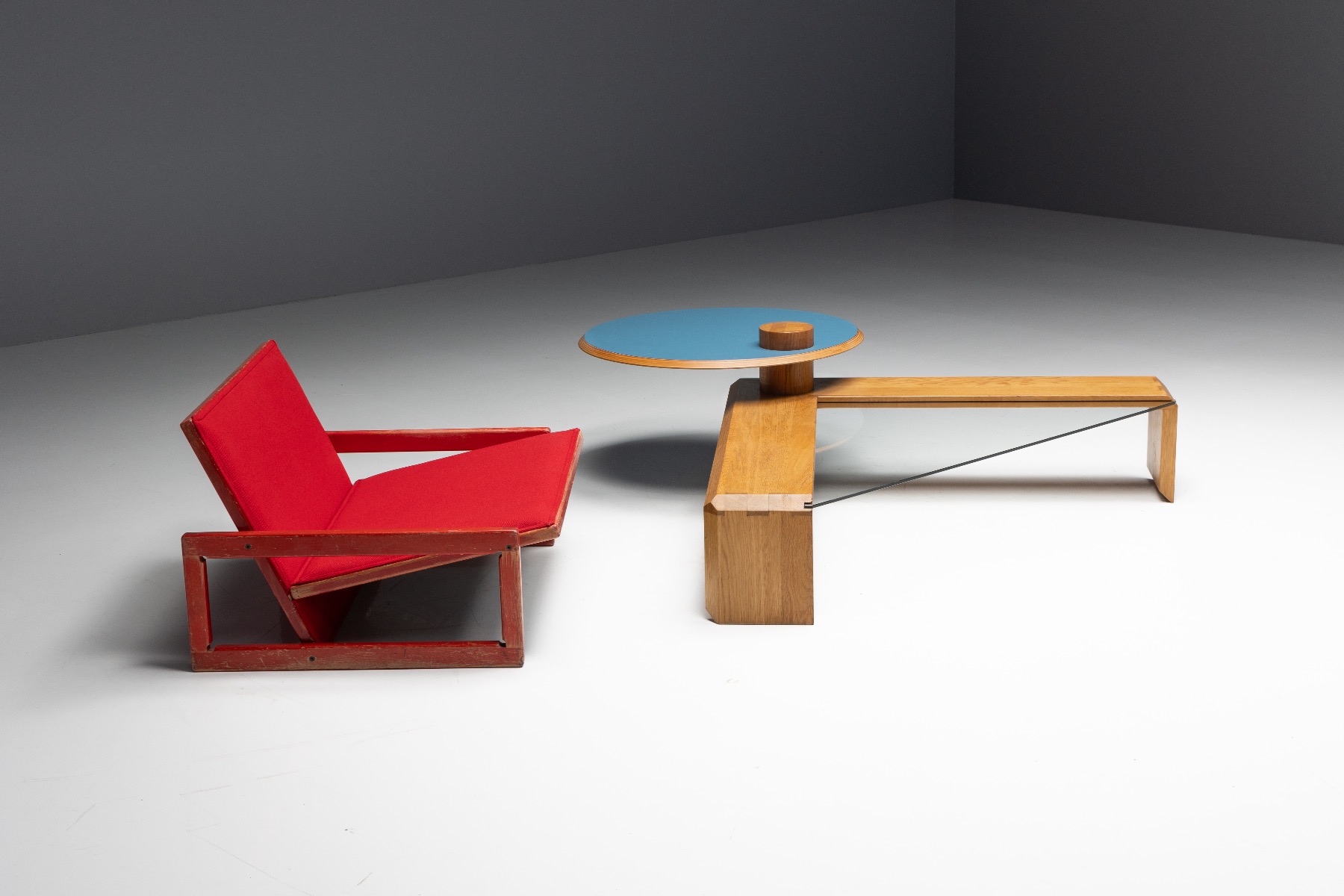 Postmodern 1980s living room table