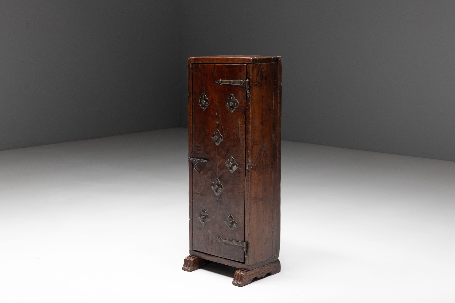 Primitive wooden wabi sabi cabinet from the 1800s