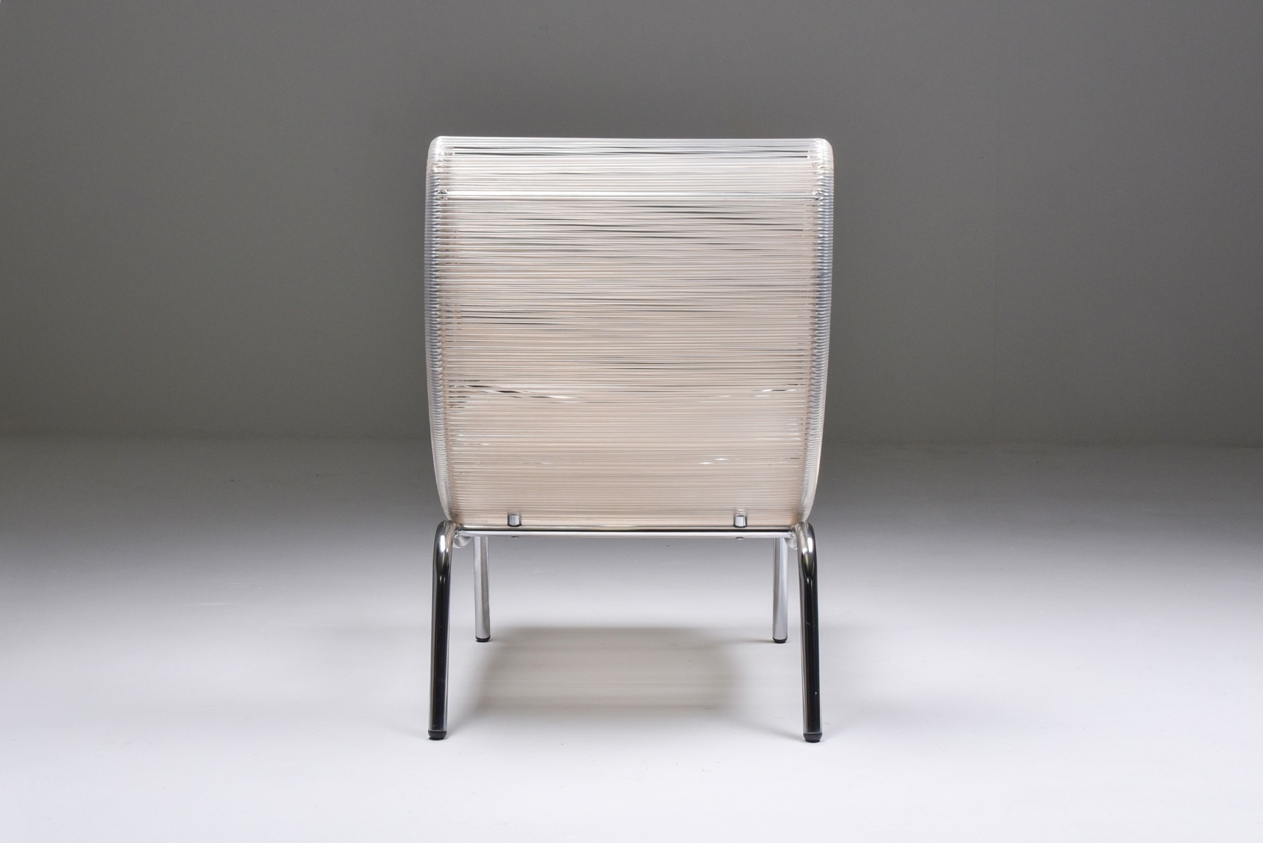 Refined chrome wire easy chairs from the 1960s