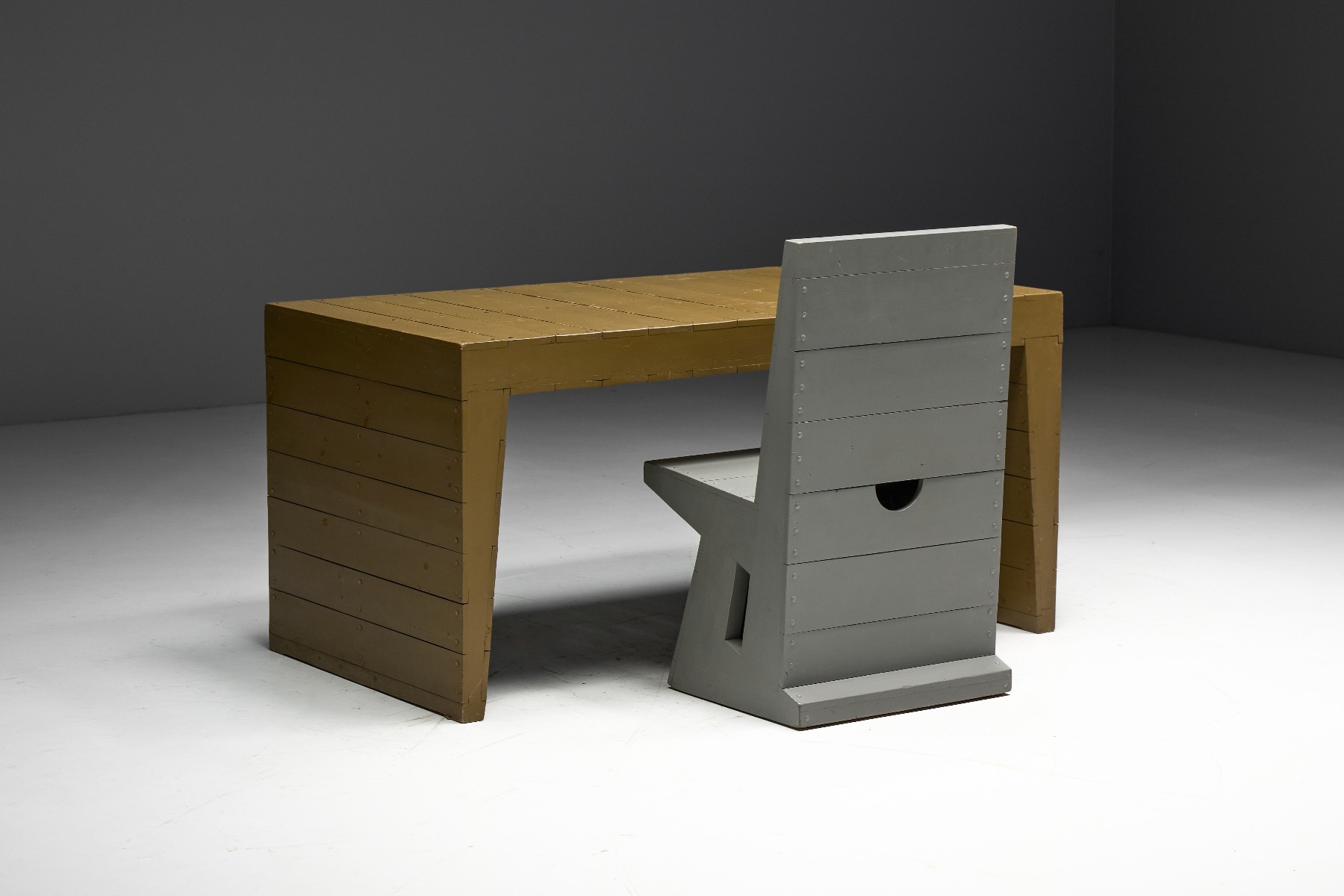 Restrained modern writing table by Nico van der Laan