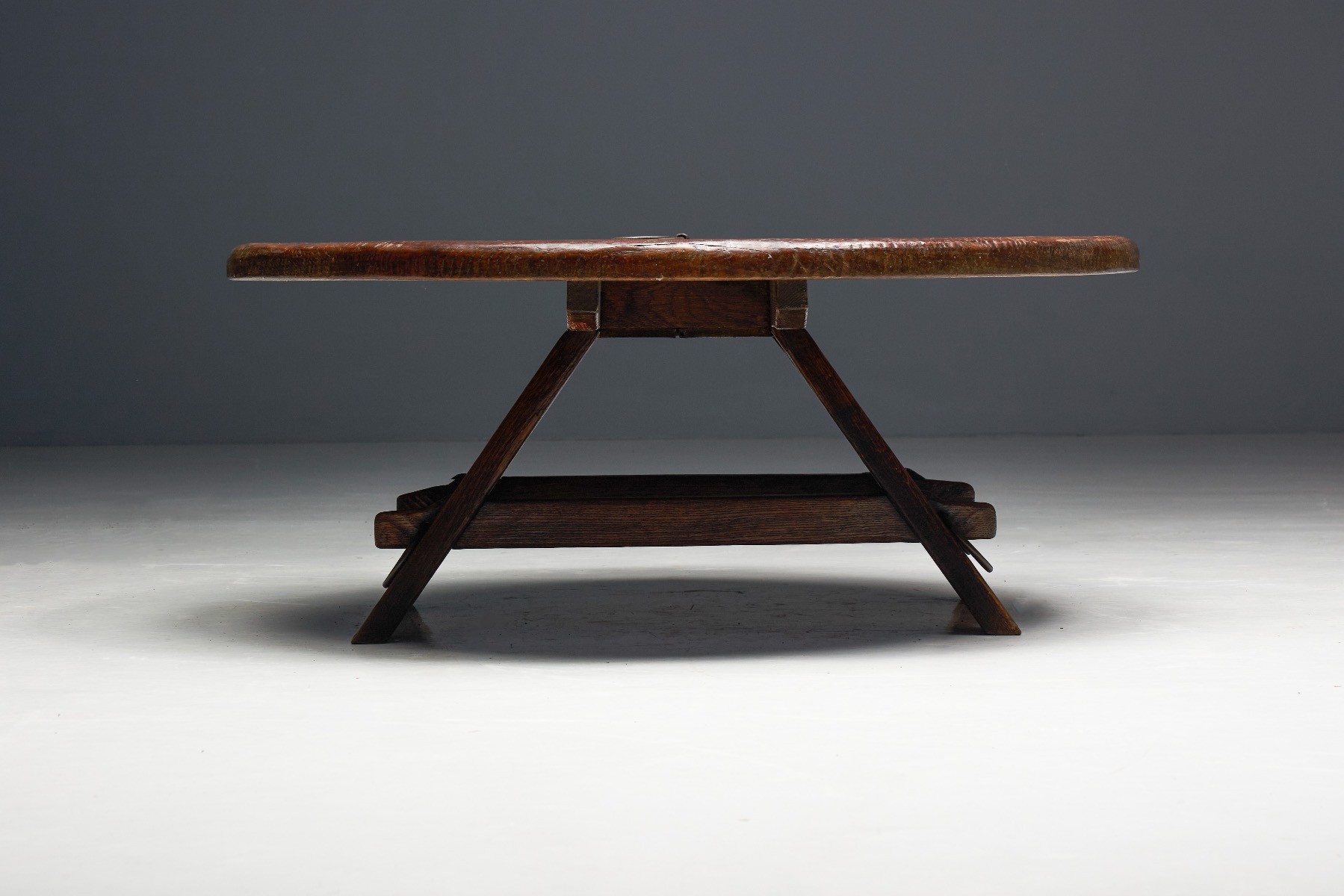 Traditional wooden coffee table with sturdy build