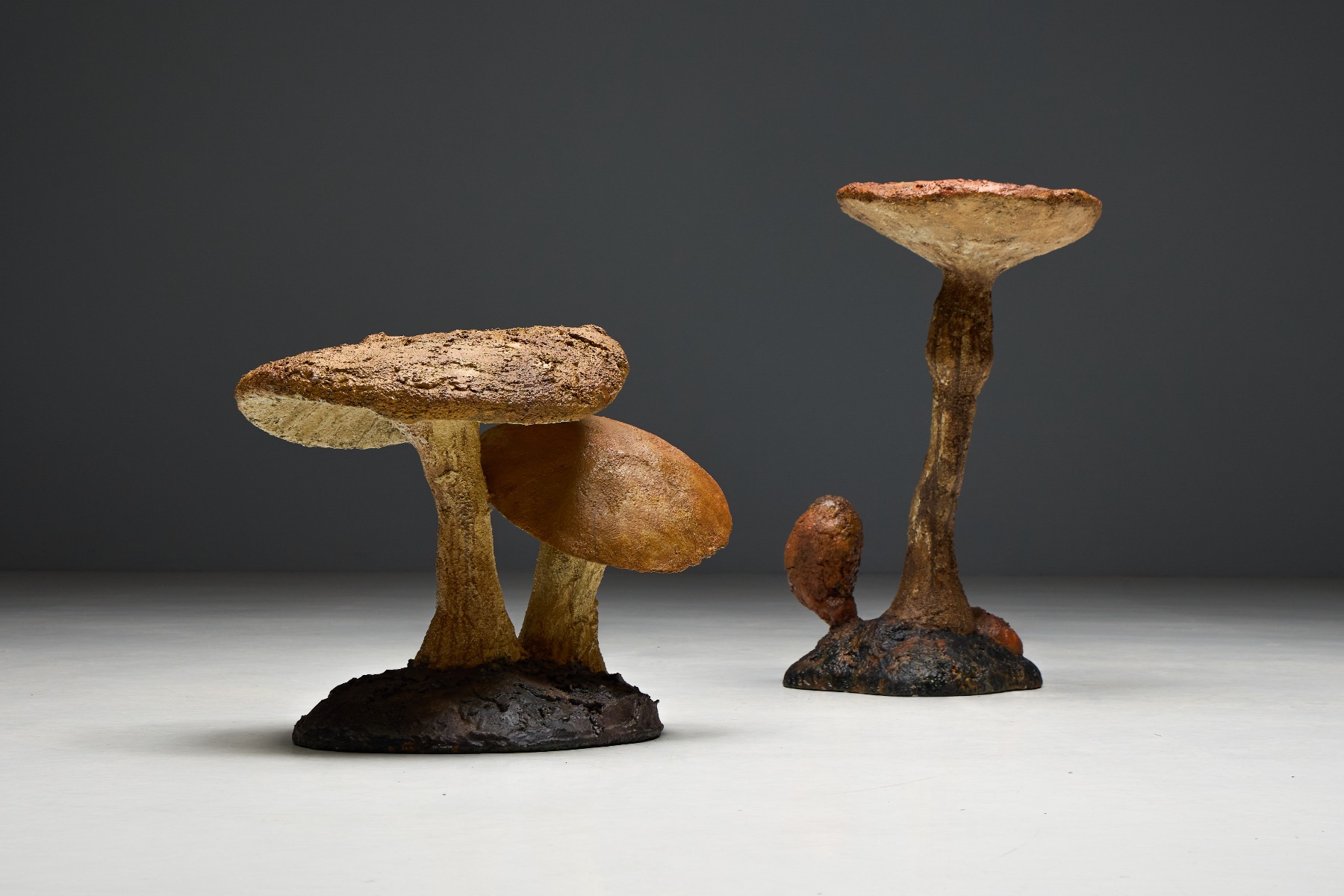 Rustic wabi sabi mushroom forms with handmade character