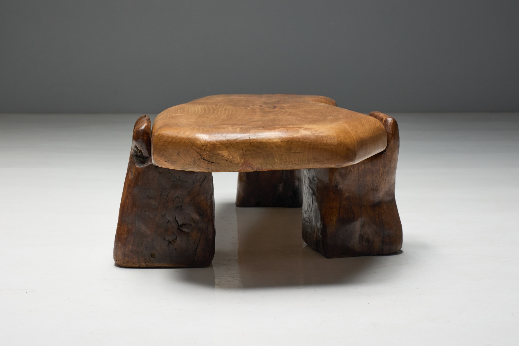 Statement sculpted coffee table with architectural clarity