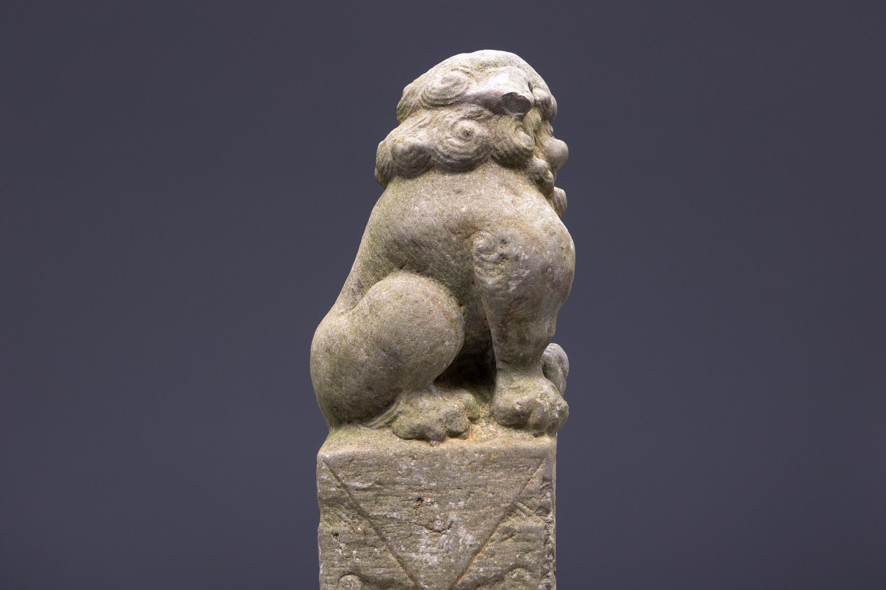 Traditional Chinese guardian statue in stone