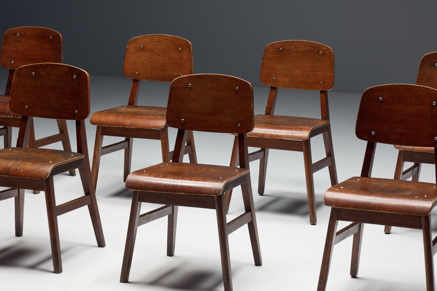 Understated modernist chair in solid wood