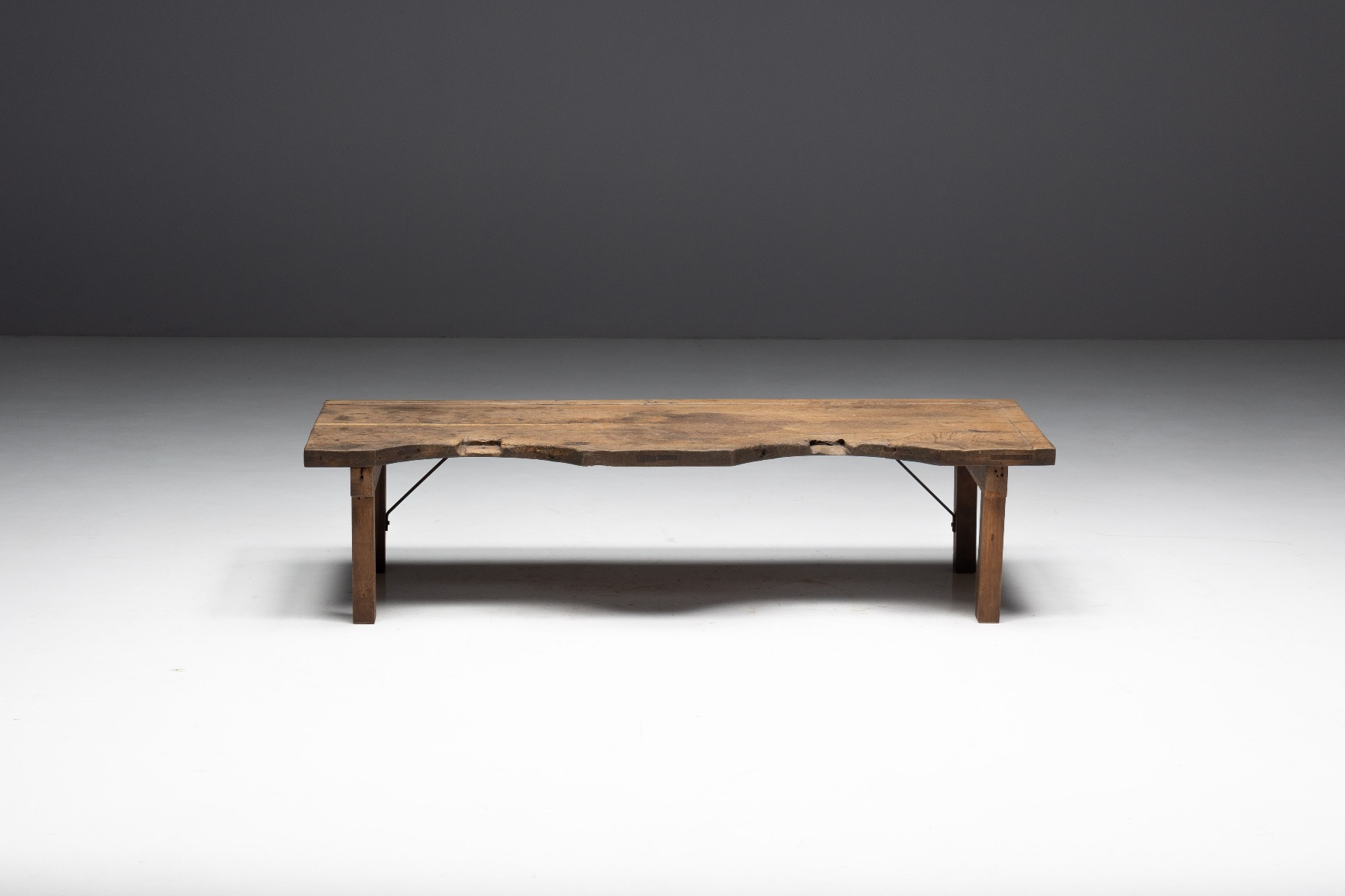 Workshop made jeweller coffee table with historic character