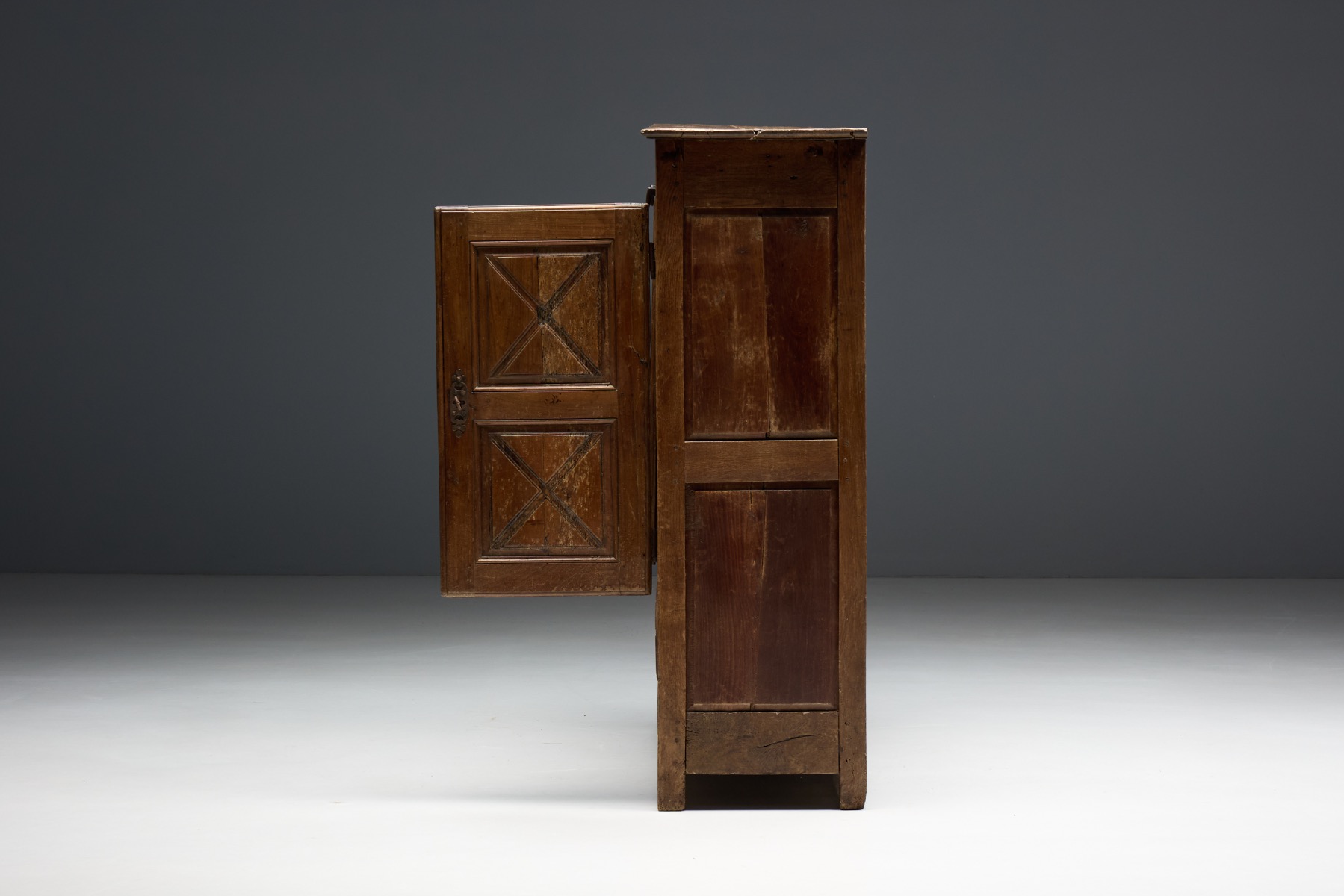 French rustic Alpine cabinet from 19th century