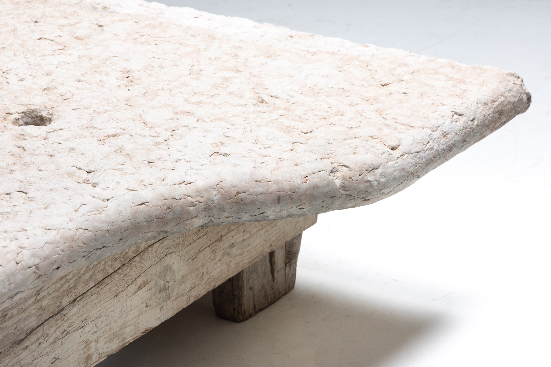 Antique country stone coffee tables