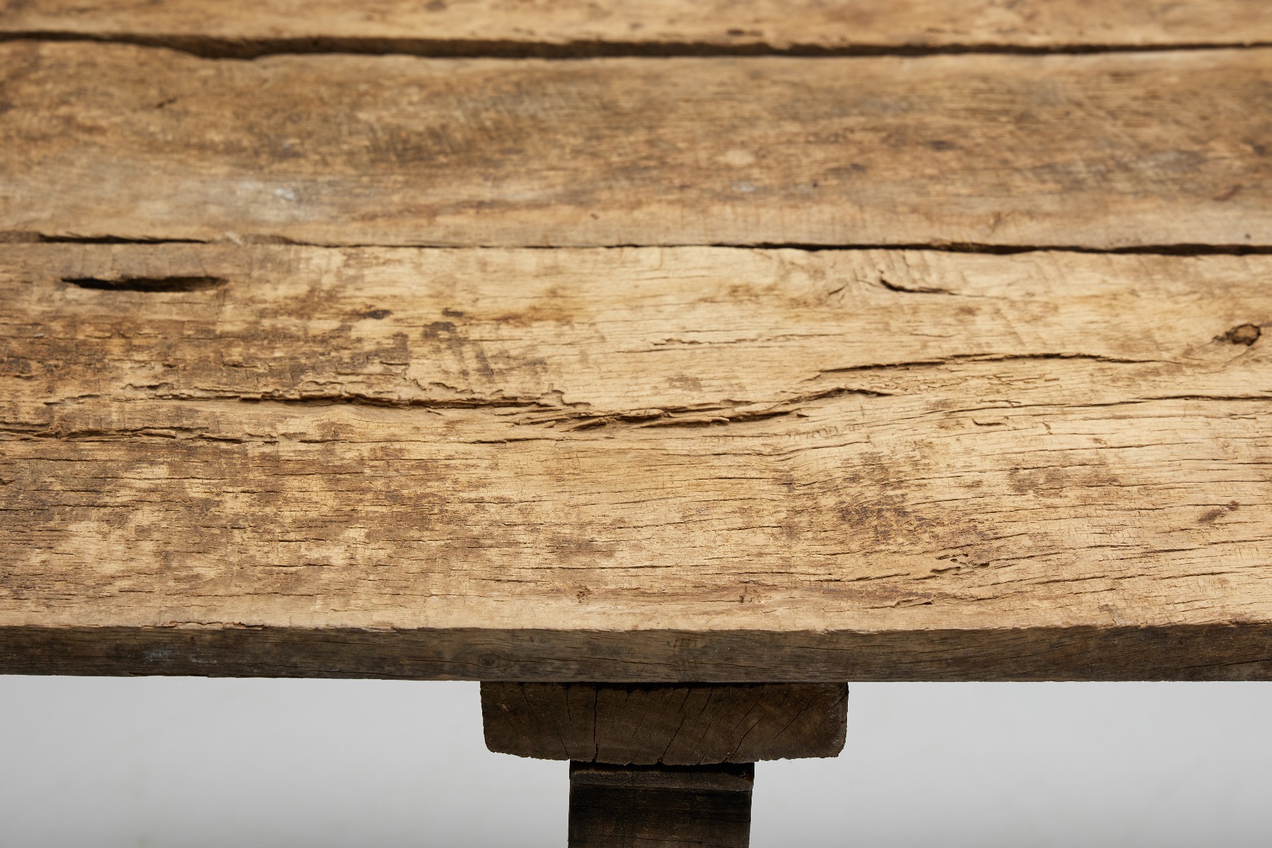 Antique handmade trestle table 1800s