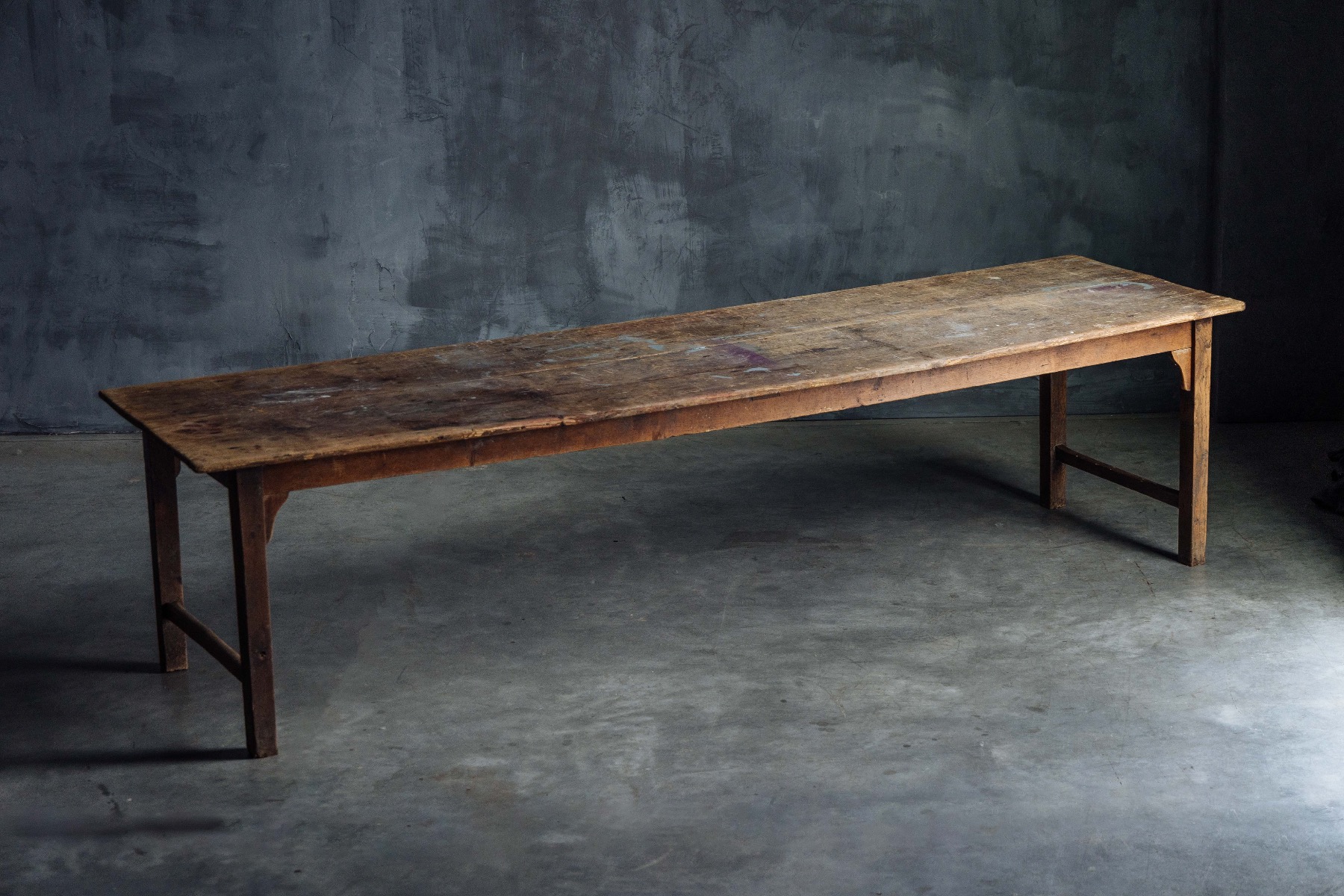 Antique handmade wood dining table