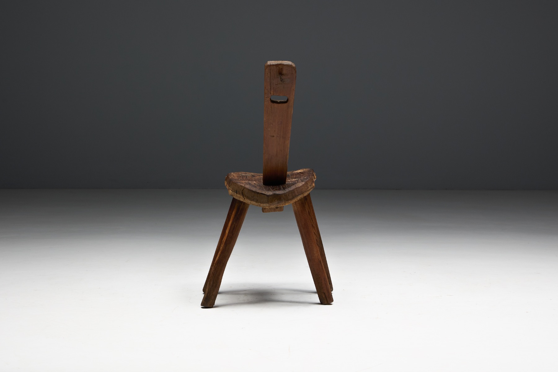 Authentic Alpine folk art chair from the 1800s