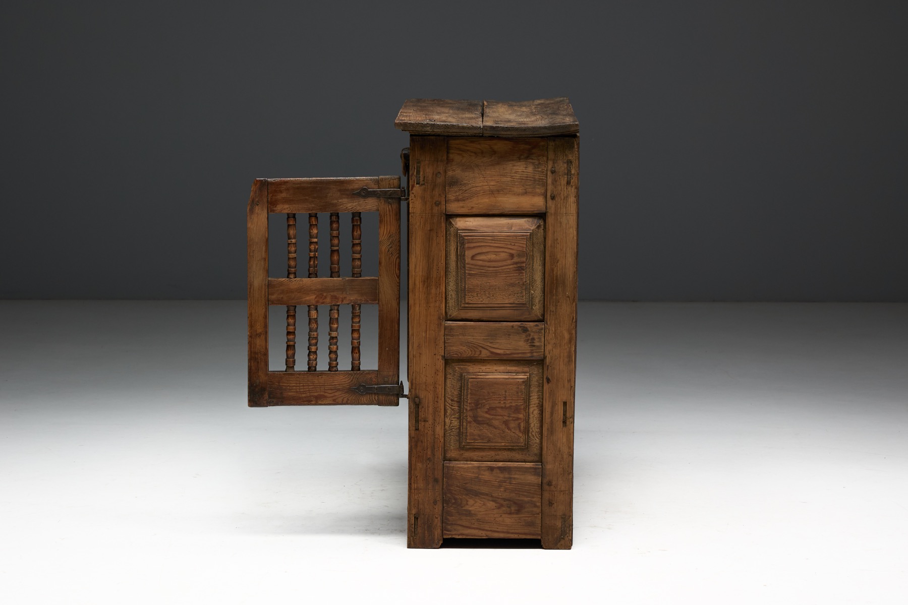 Authentic art populaire pantry cabinet dating to the 1800s
