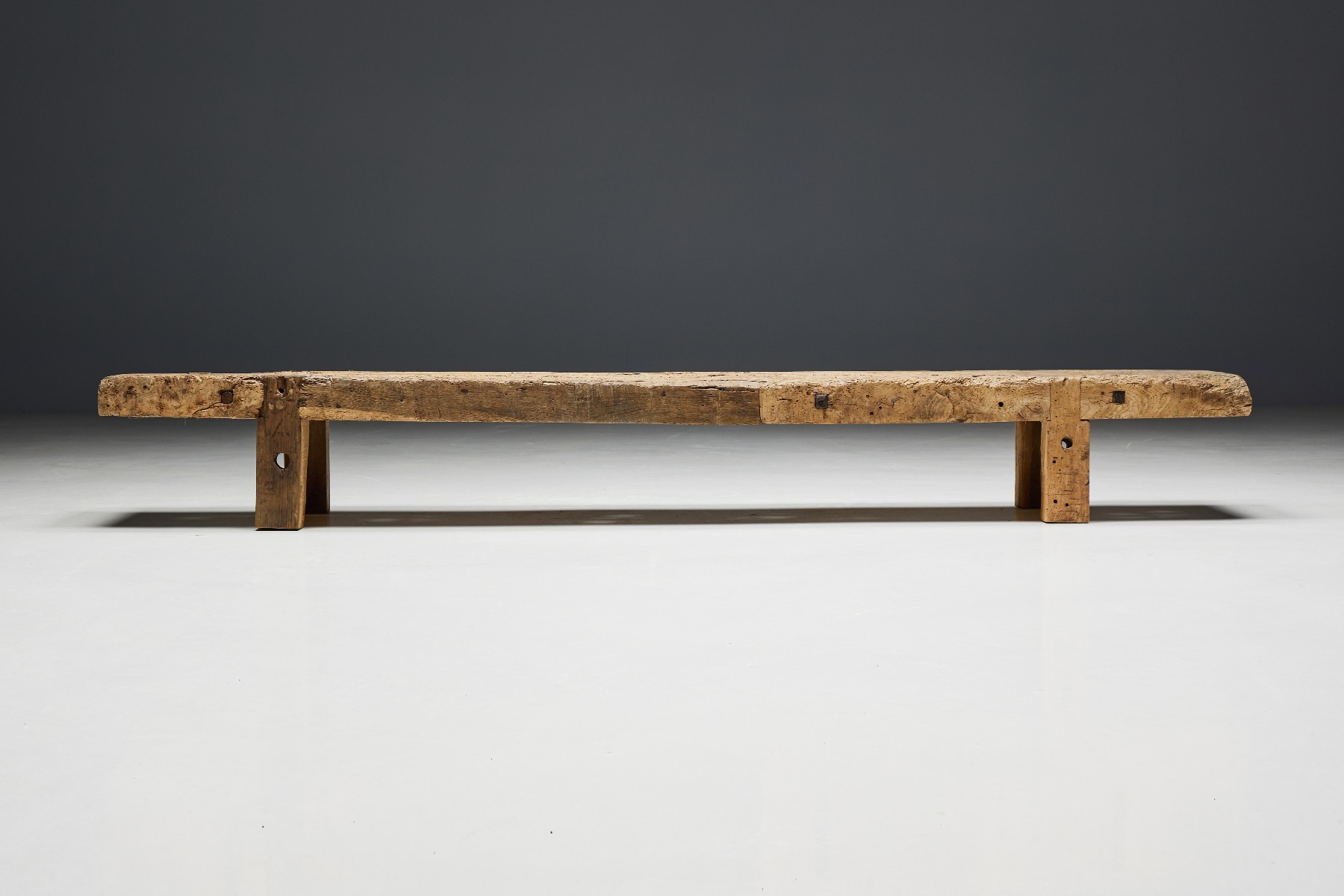 Authentic primitive bench in antique wood