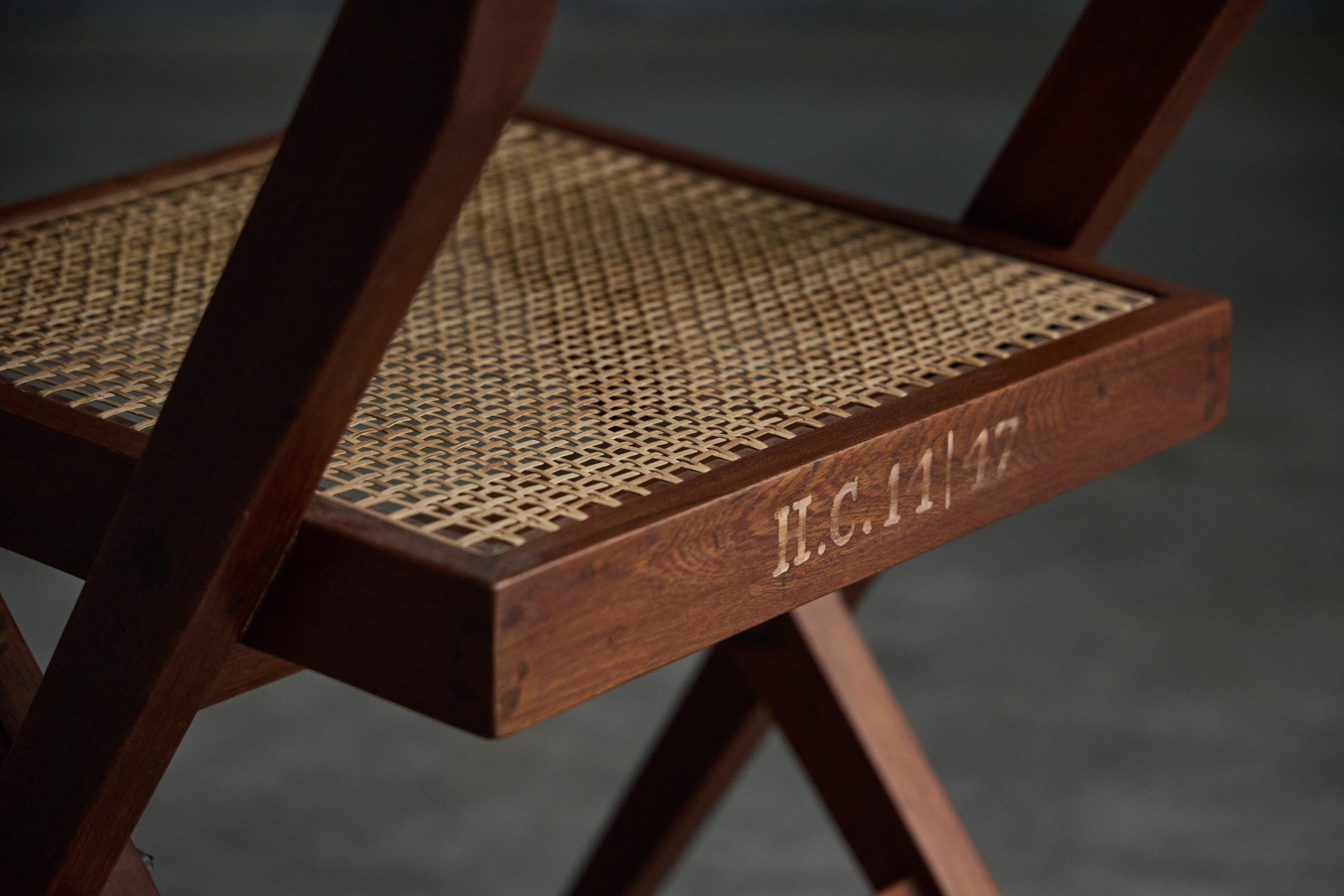 Classic modern library chair by Pierre Jeanneret