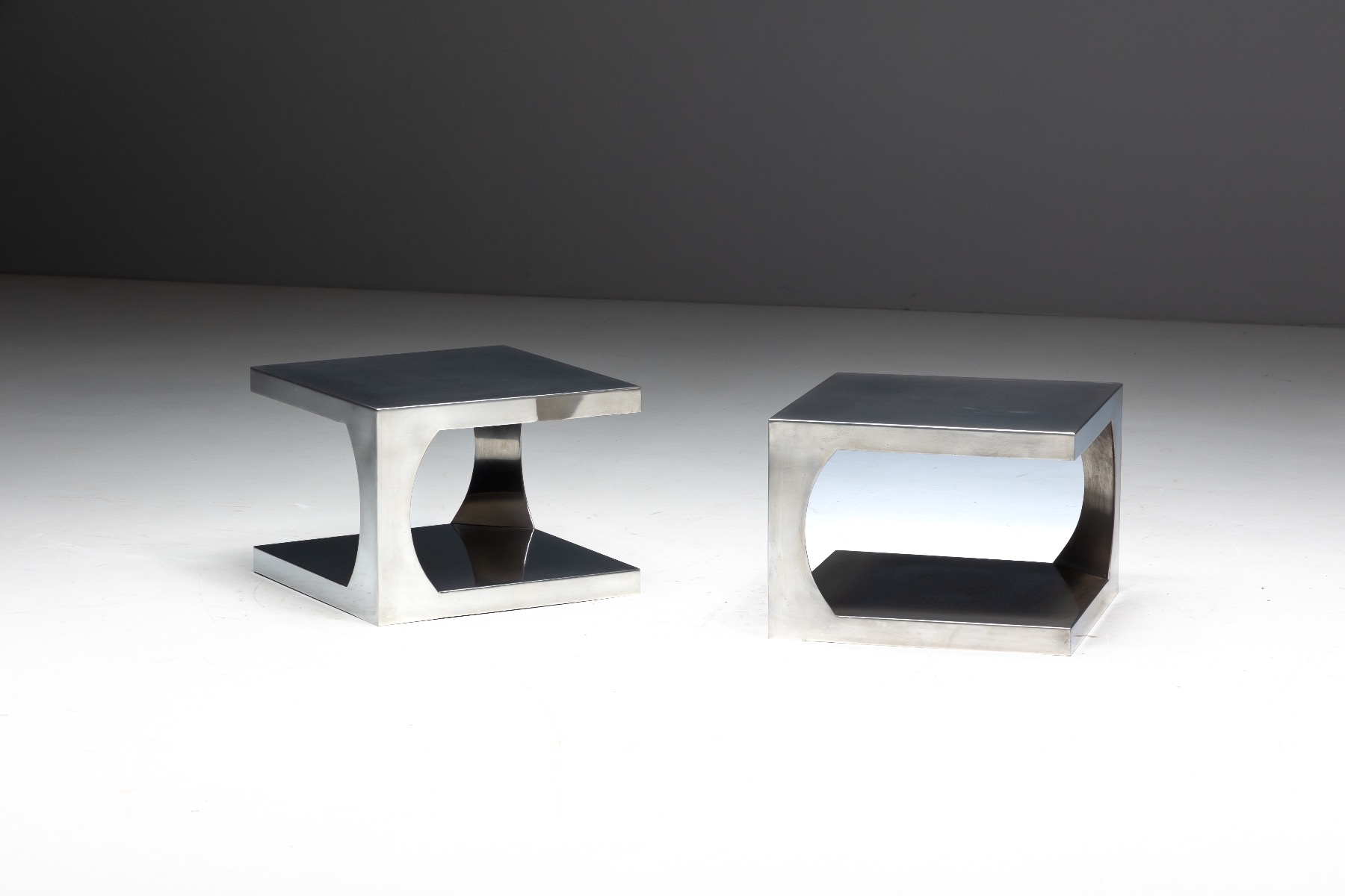 Collectible aluminum side table from the 1970s