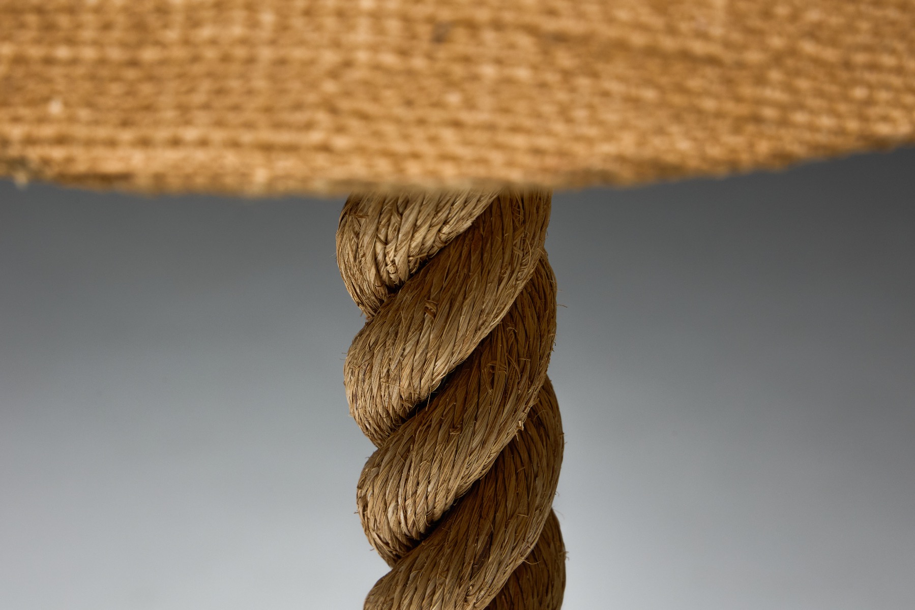 Decorative vintage rope floor lamp with warm tone