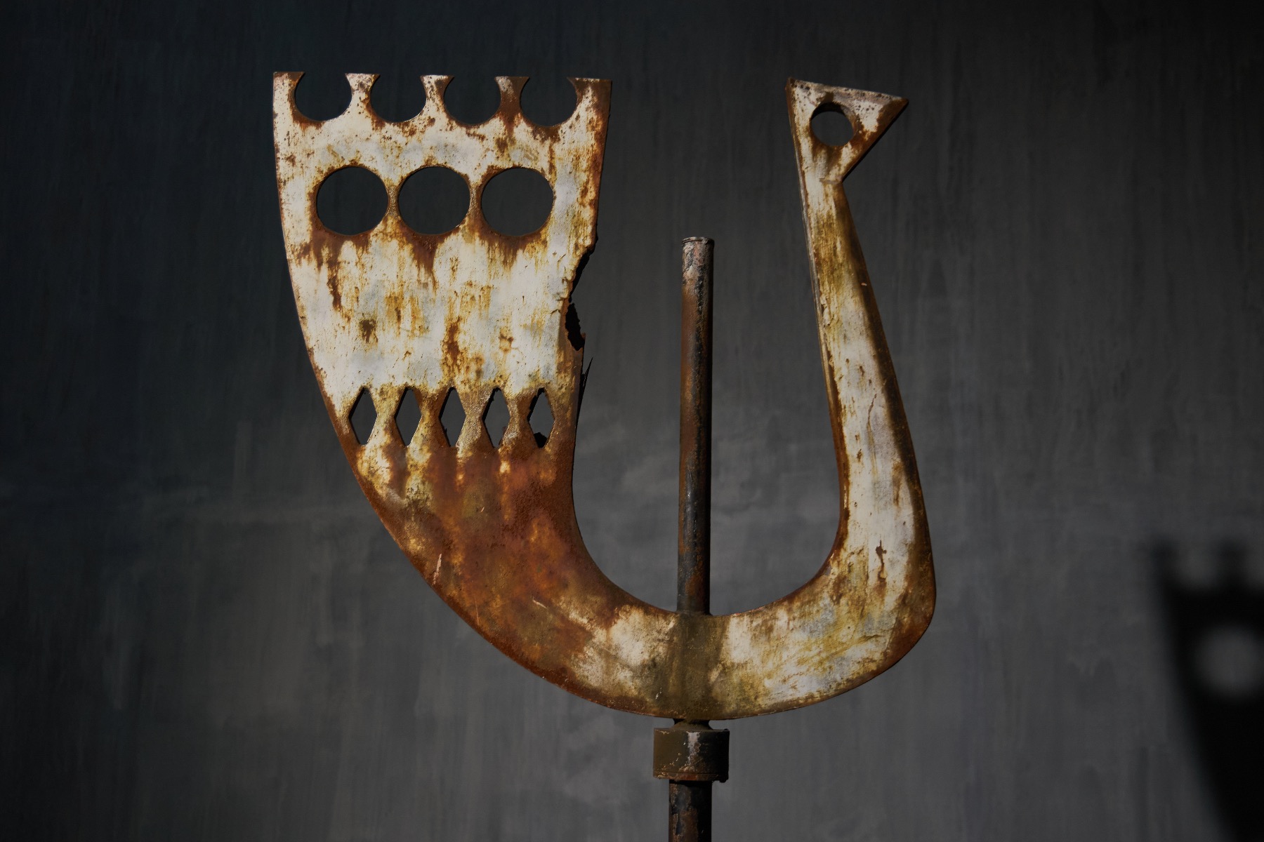Sculptural weather vane removed from Pius X Church