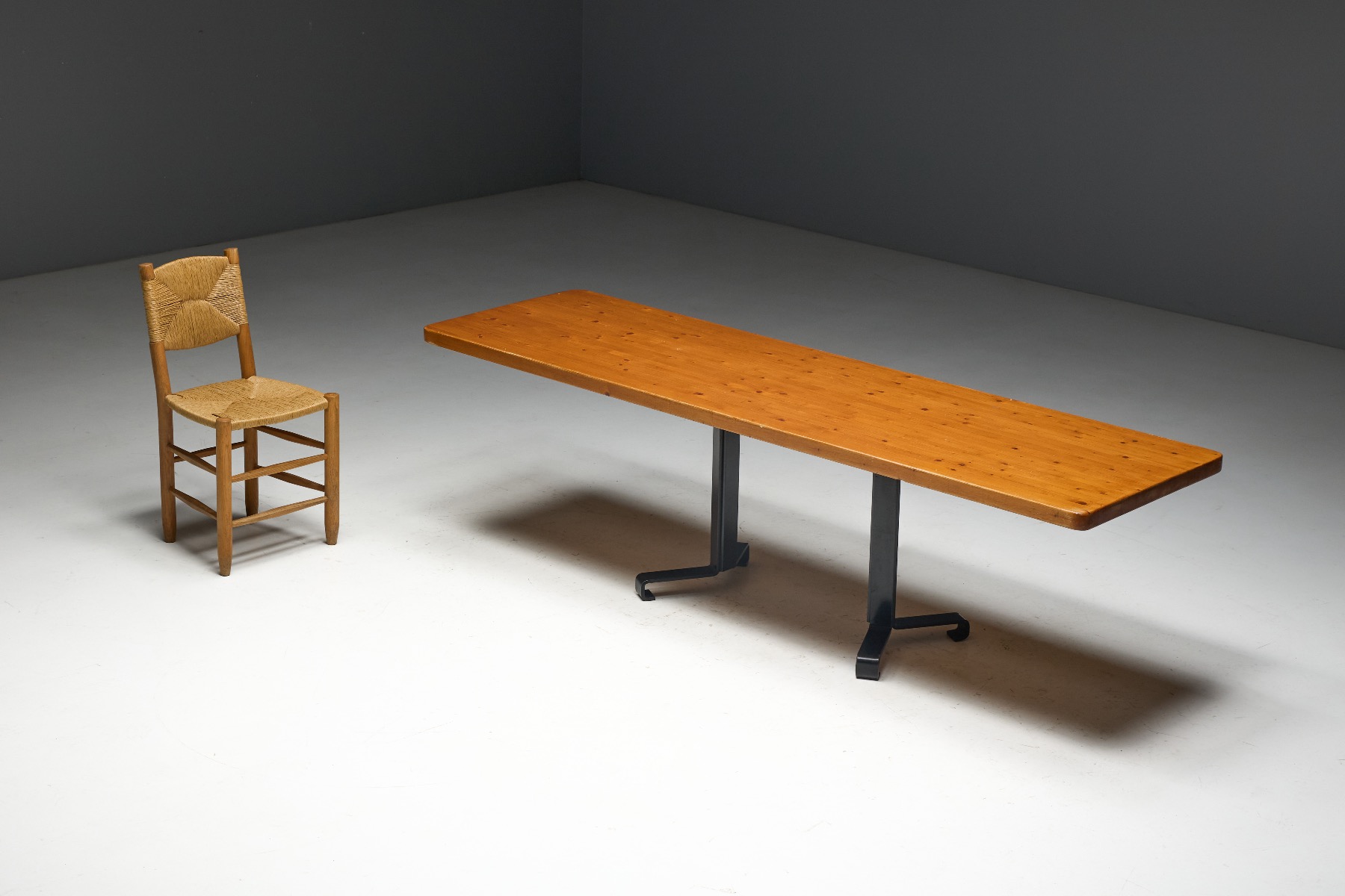 French design dining table with restrained modernism