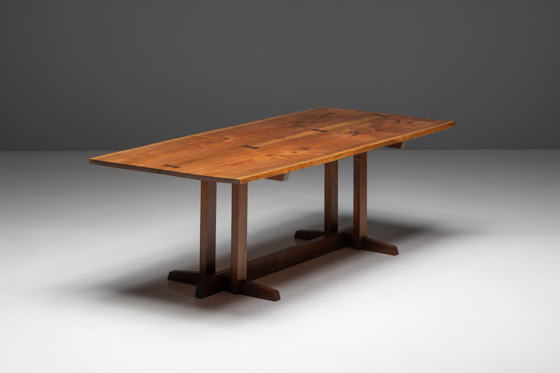 Handcrafted American dining table in Nakashima style
