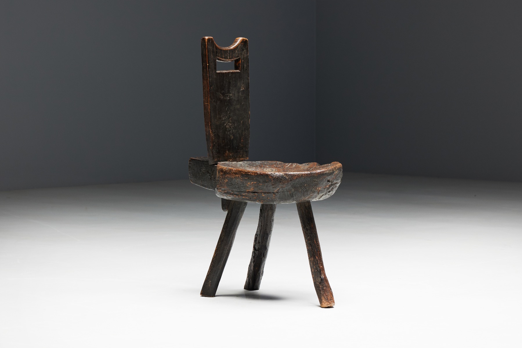 Handmade alpine tripod chairs in solid wood