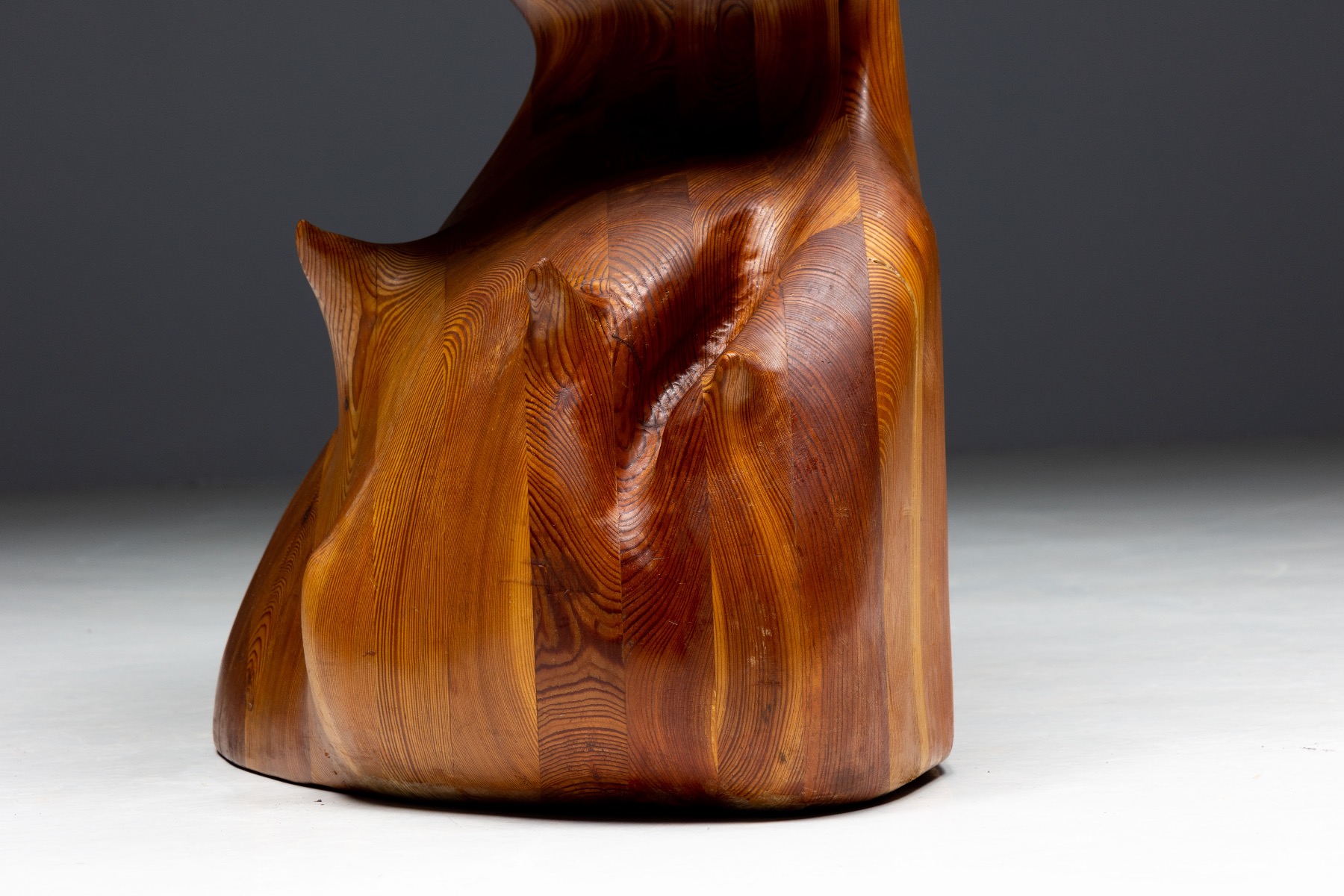Handmade sculptural cabinet in studio craft style