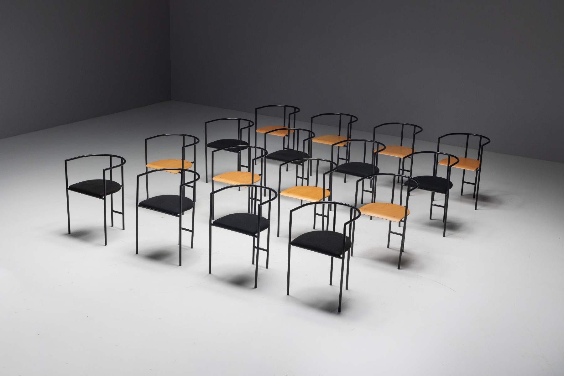 Italian design armchairs Bieffeplast 1980s