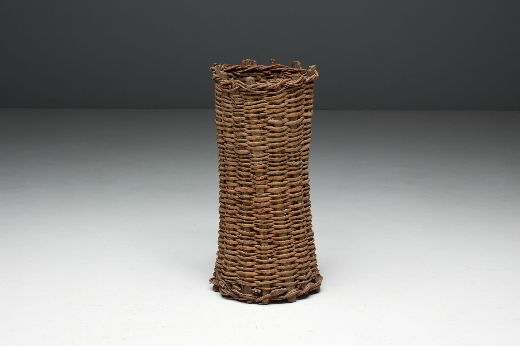 Museum level antique rural basket from the 1800s