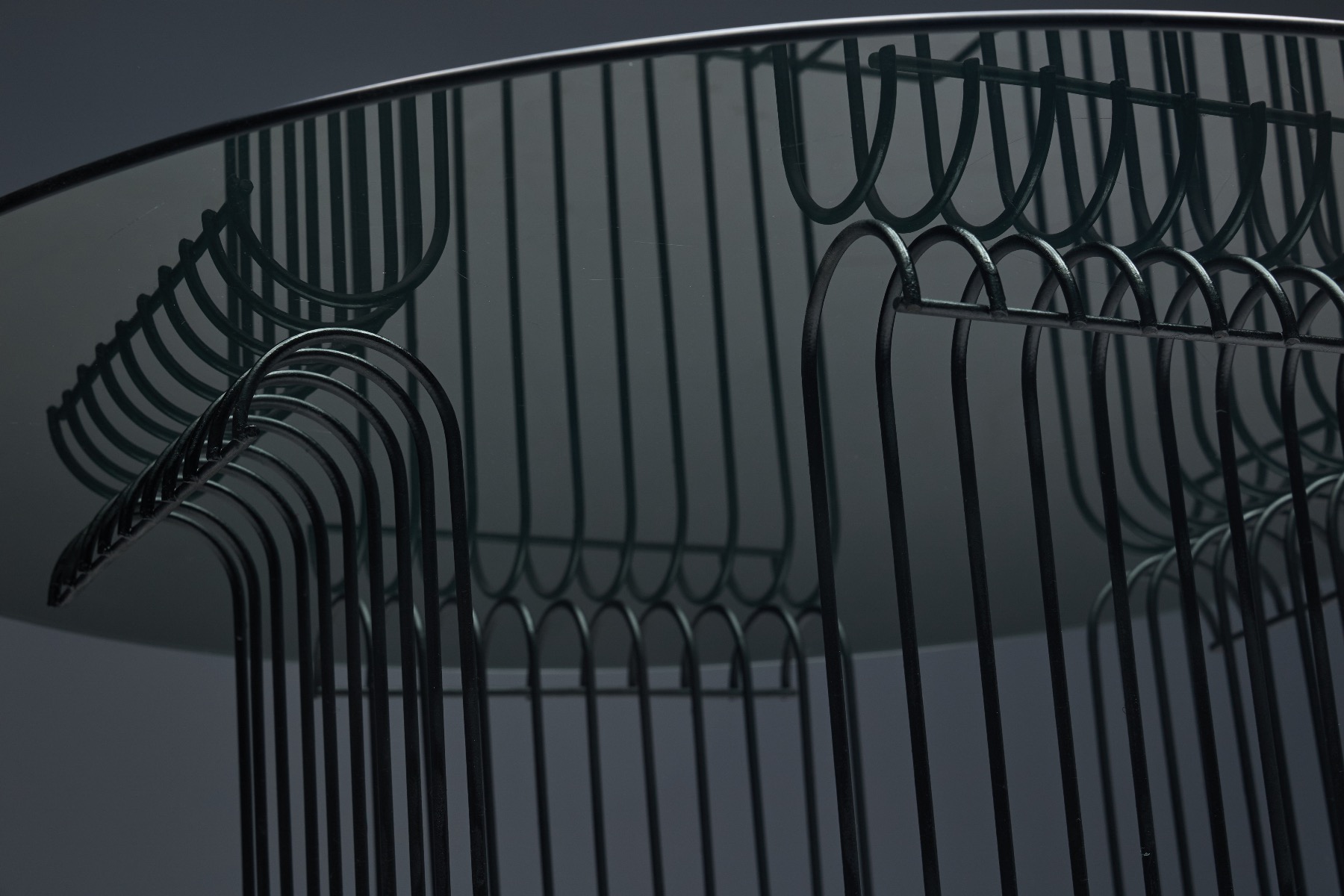 Bold geometric wire garden seating