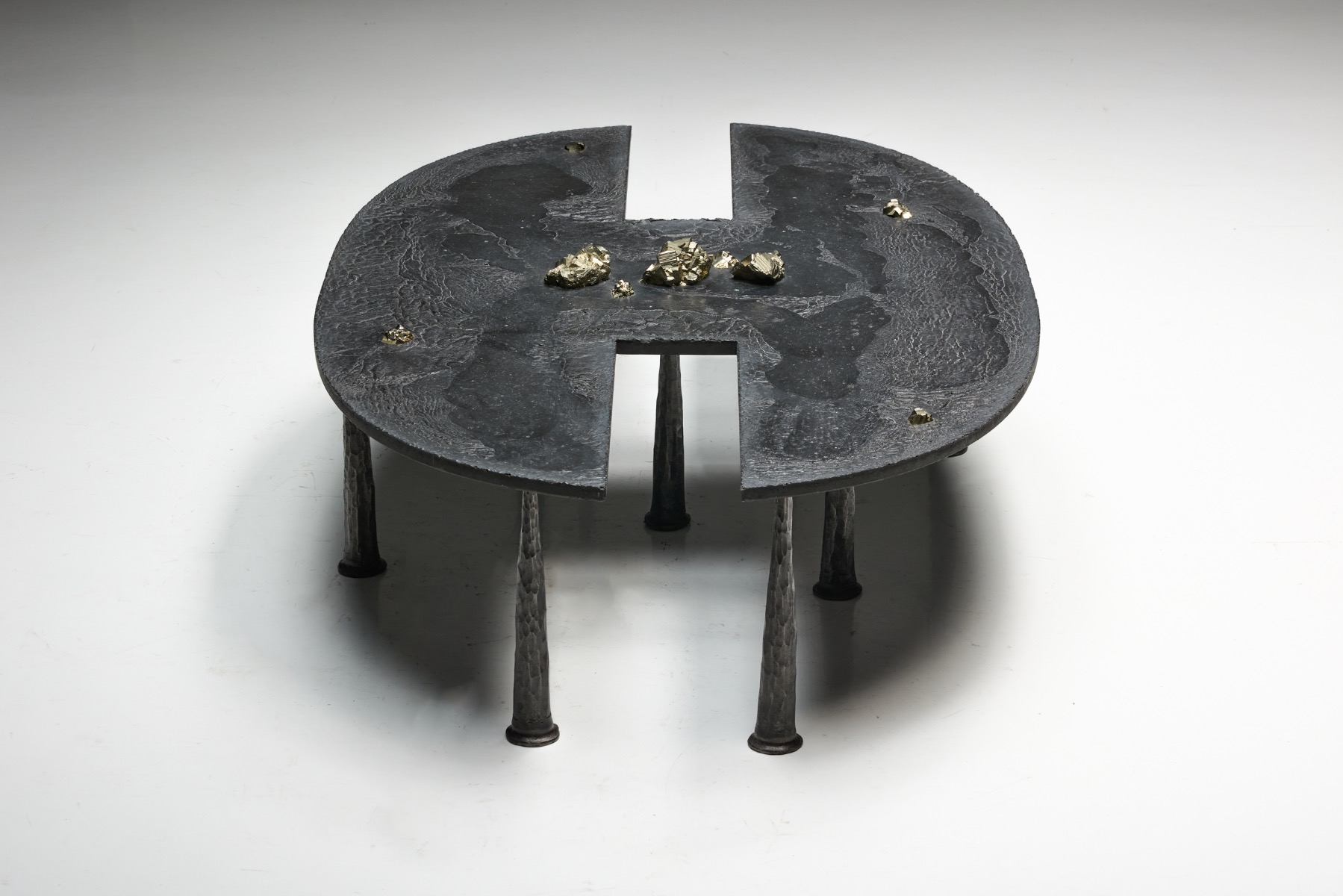 Contemporary collectible brutalist coffee table by Thomas Serruys