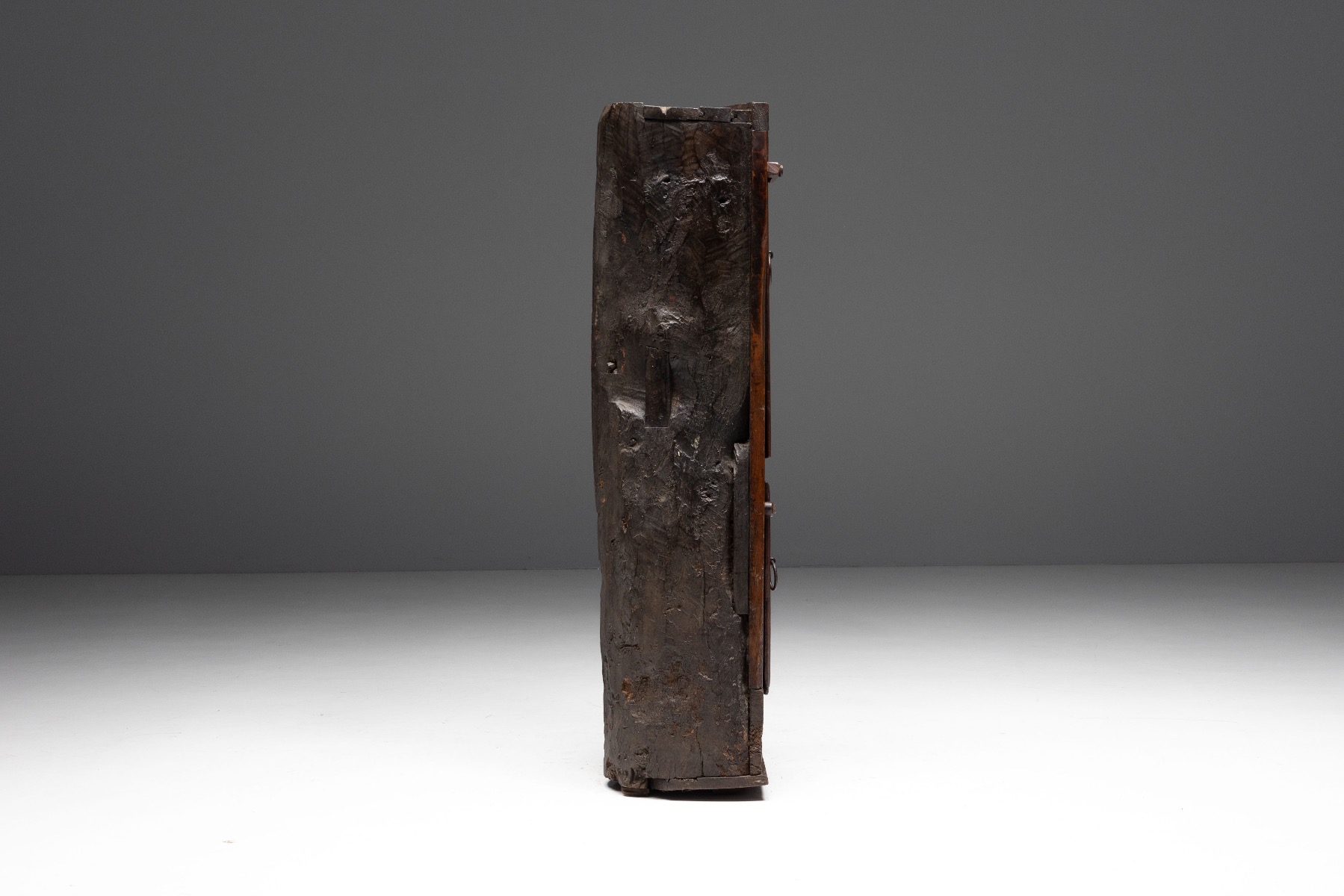 Timeworn vernacular cabinet with folk character