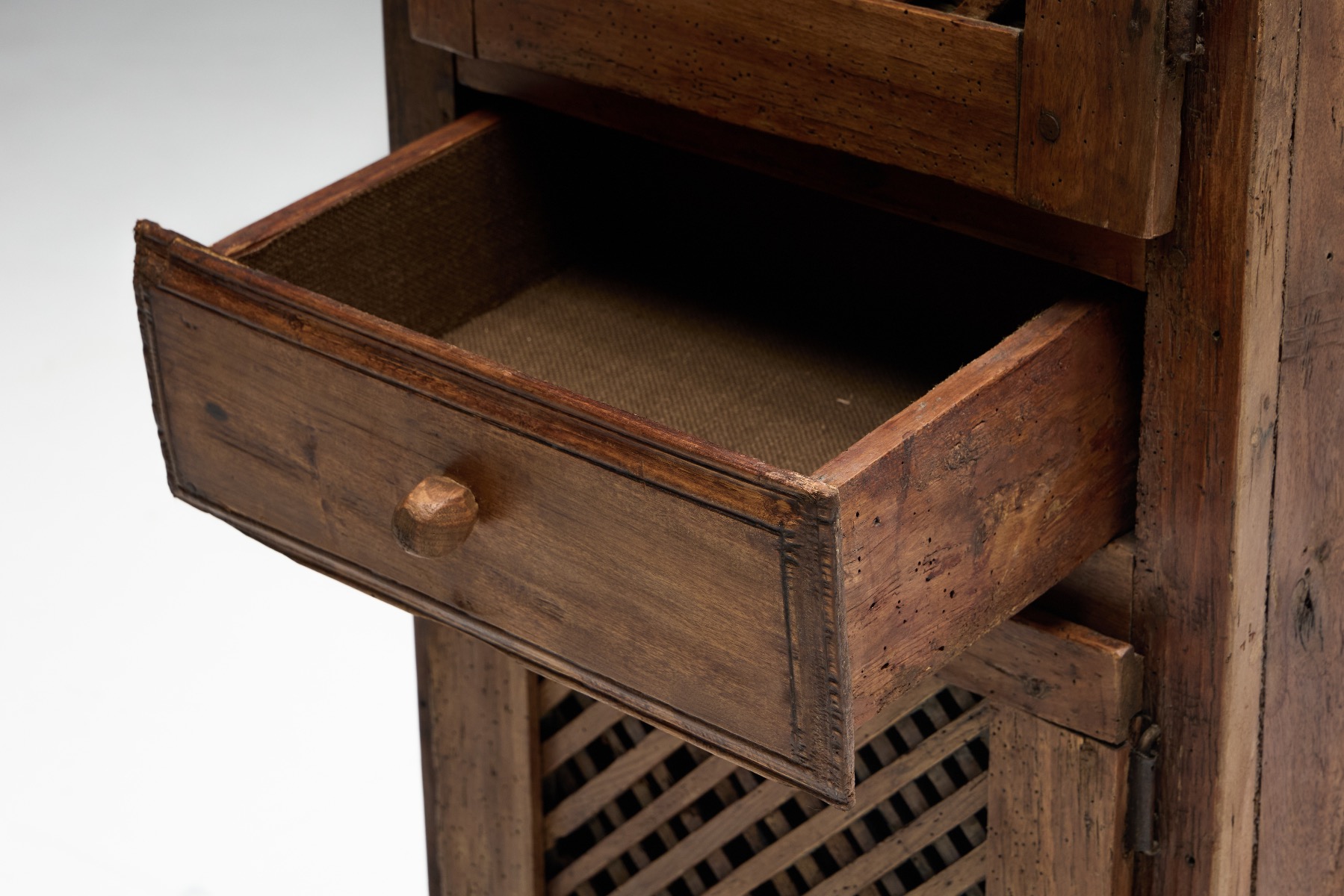 Utilitarian folk art cabinet with simple construction