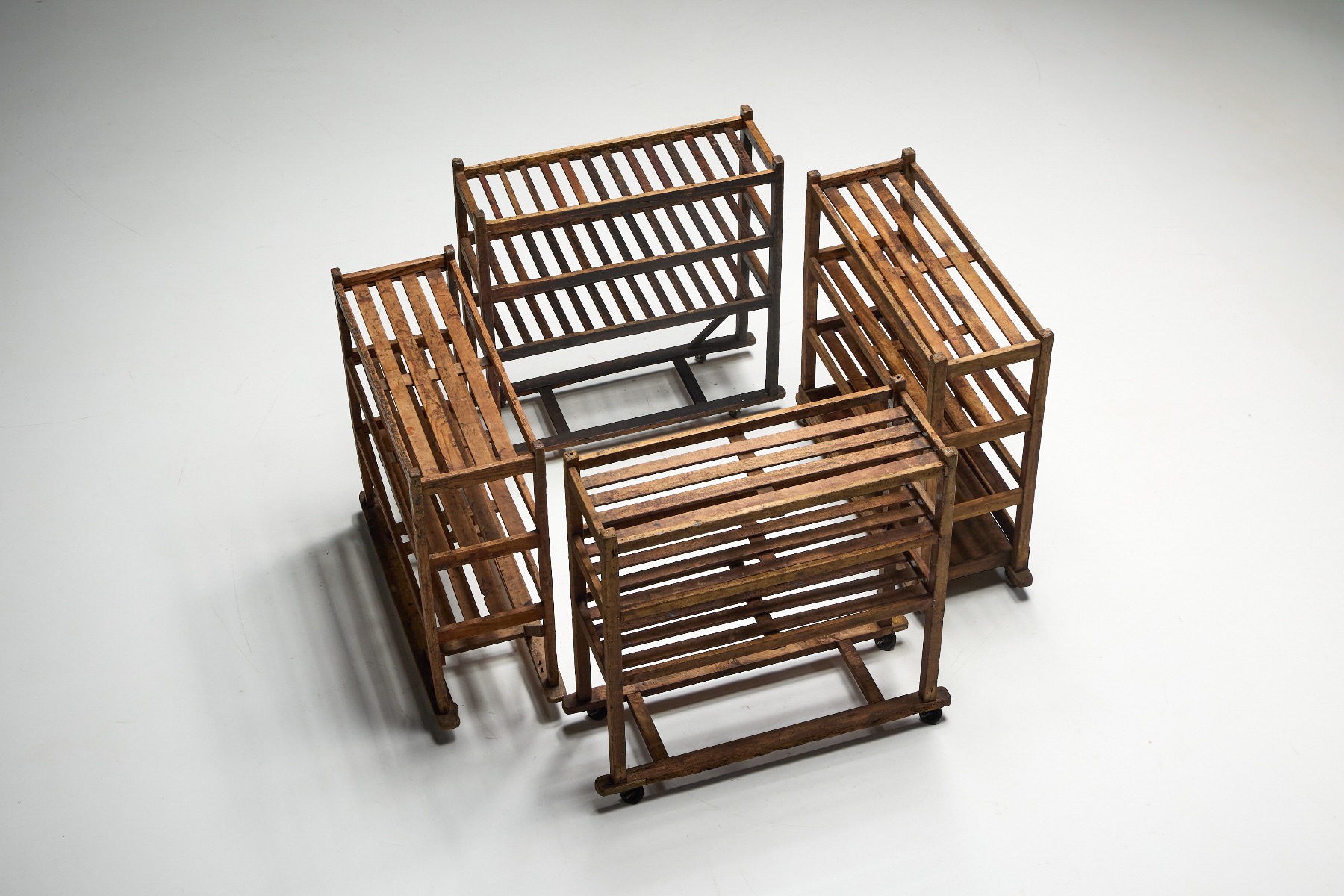 Vernacular bakery rack with folk art simplicity