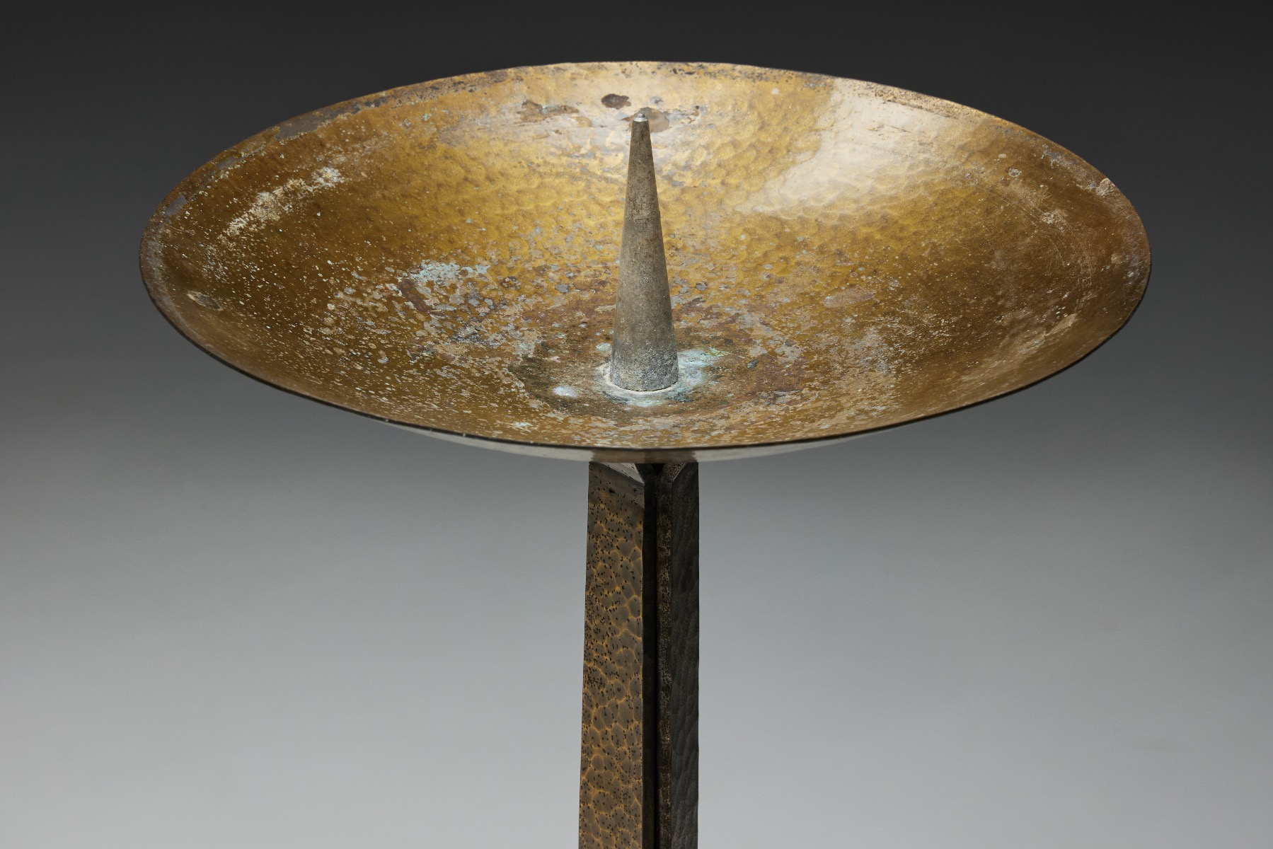 Brass Hammered Candelabra - 1950s