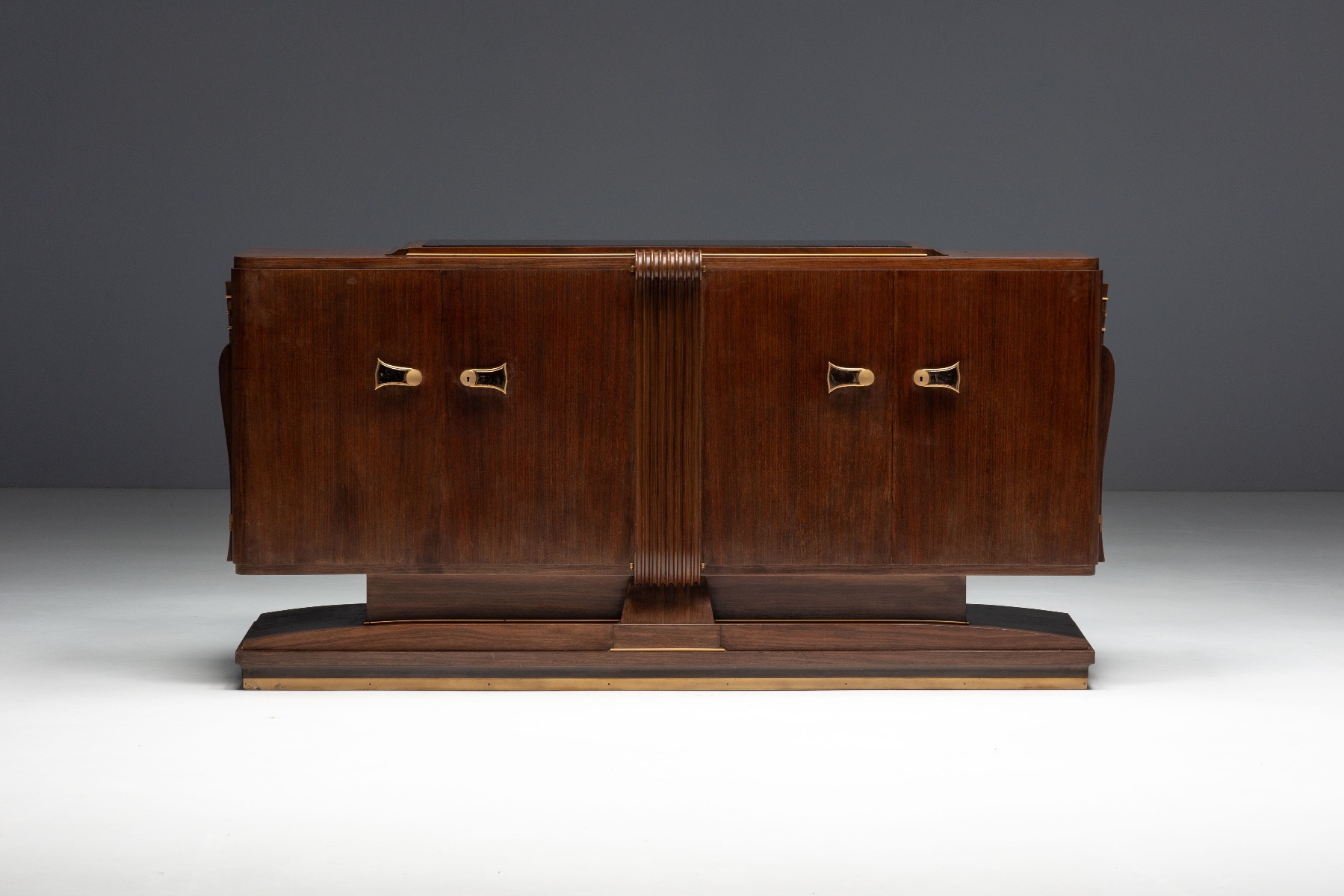 Refined Art Deco sideboard crafted from walnut wood