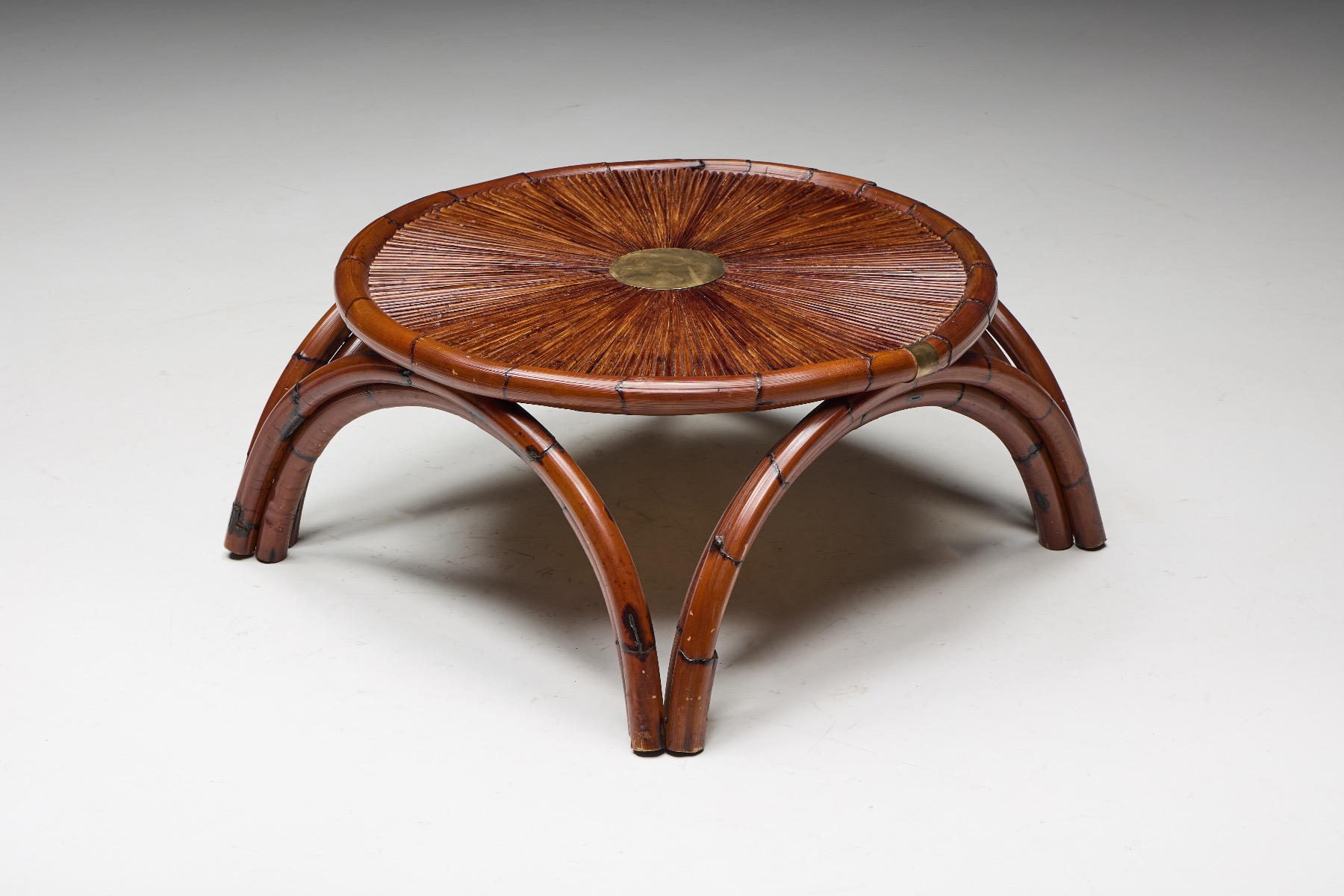 Authentic Gabriella Crespi bamboo coffee table