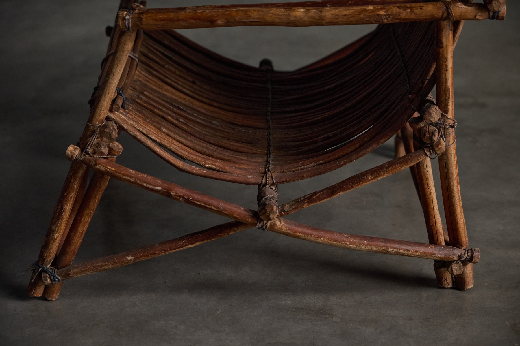 European wicker reclining chair from the mid 20th century