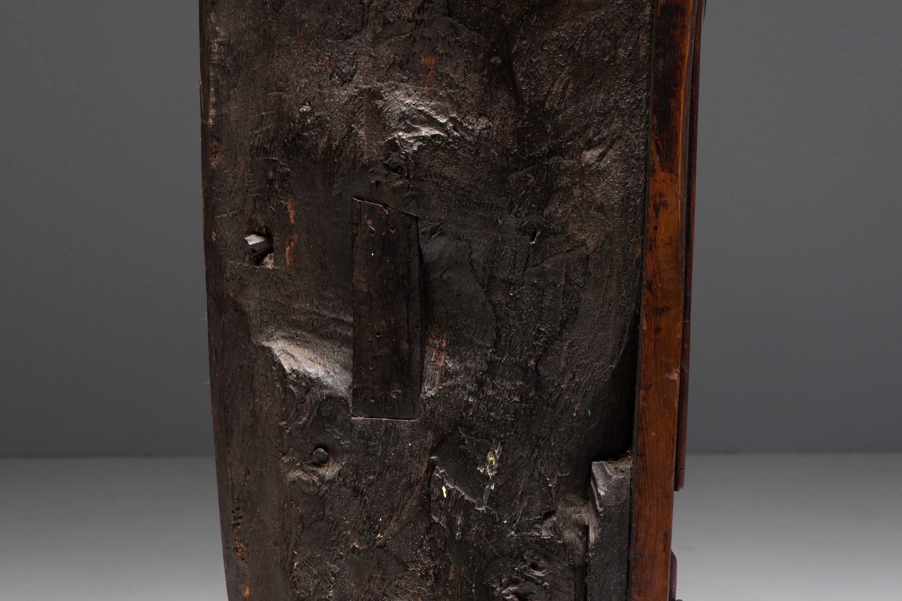 Folk art vernacular cabinet with simple proportions