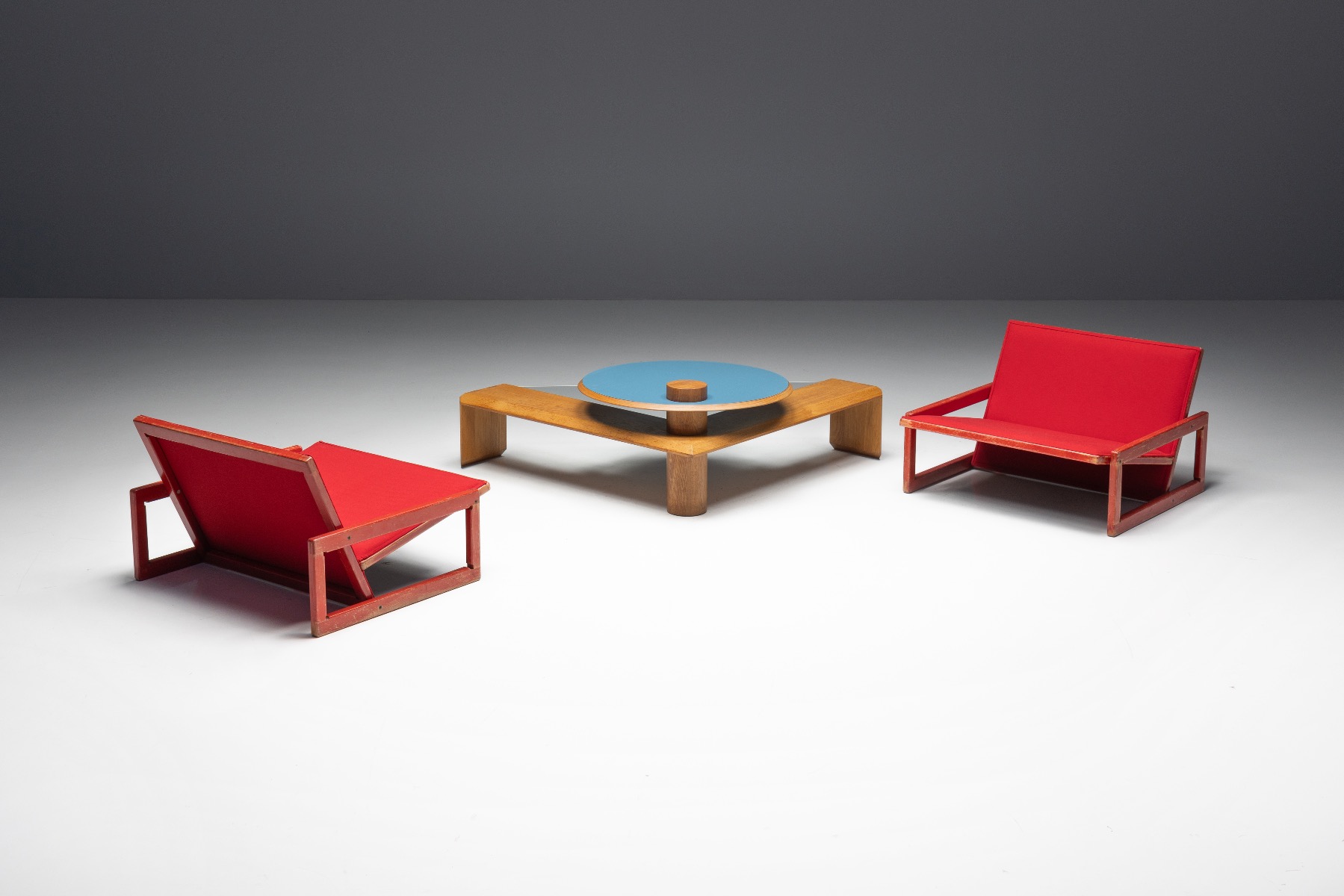 Geometric 1980s design coffee table